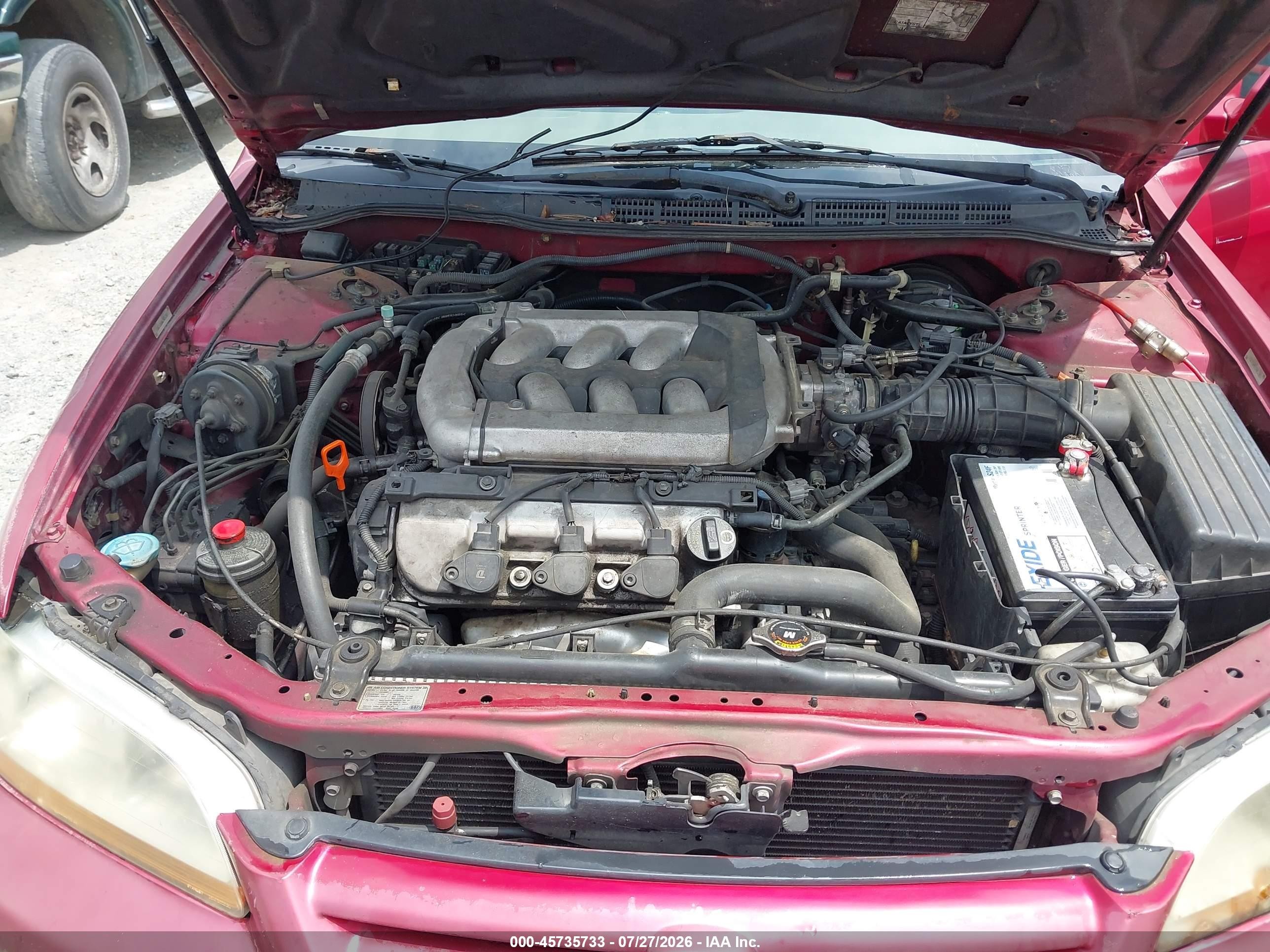2002 Honda Accord 3.0 Ex Red vin: 1HGCG16512A052091