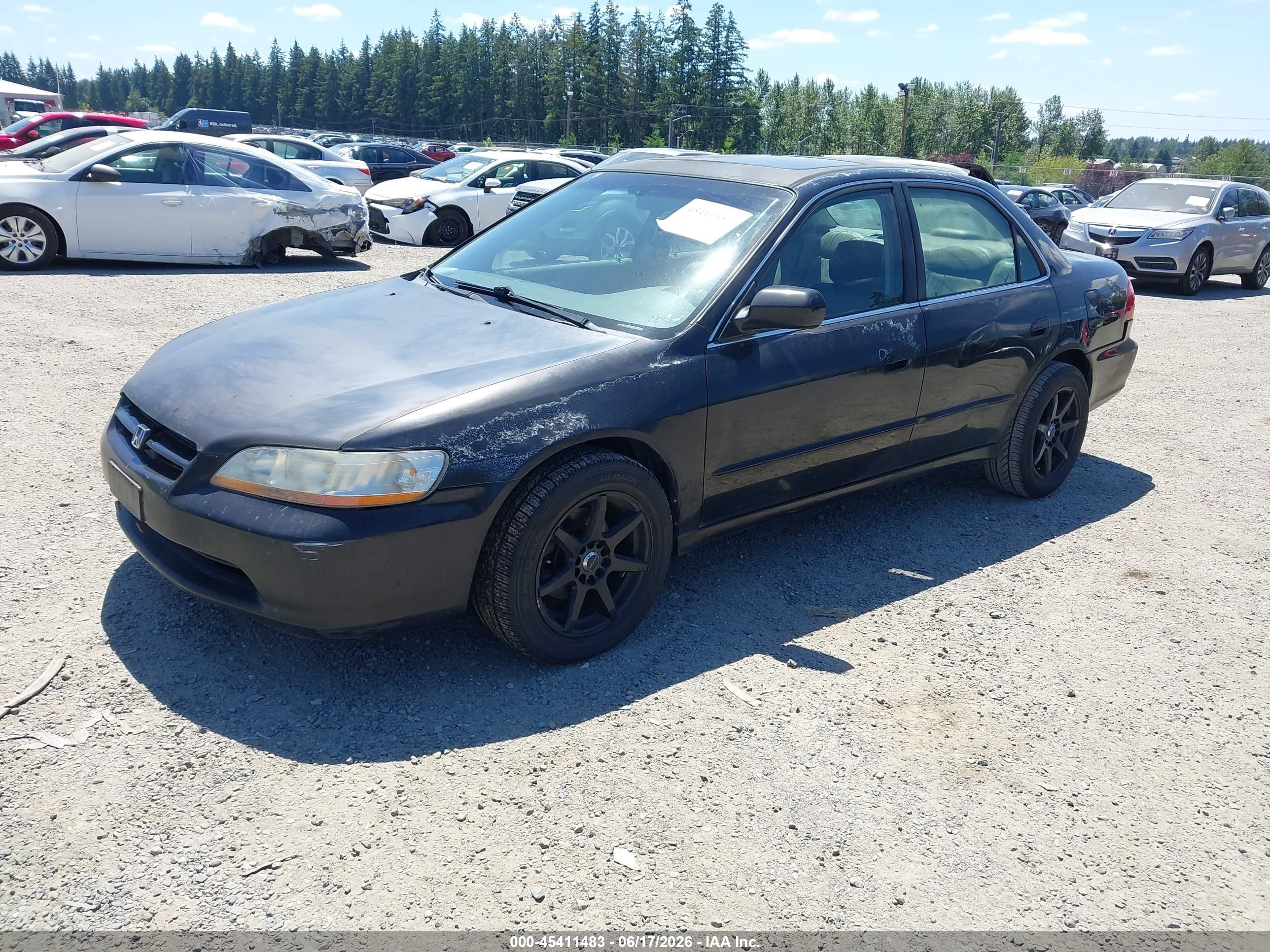 1998 Honda Accord Ex V6 Black vin: 1HGCG1651WA005049