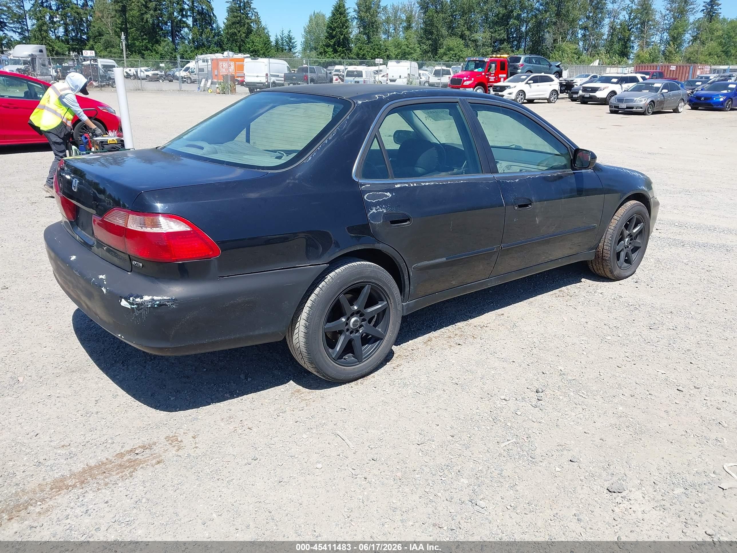 1998 Honda Accord Ex V6 Black vin: 1HGCG1651WA005049