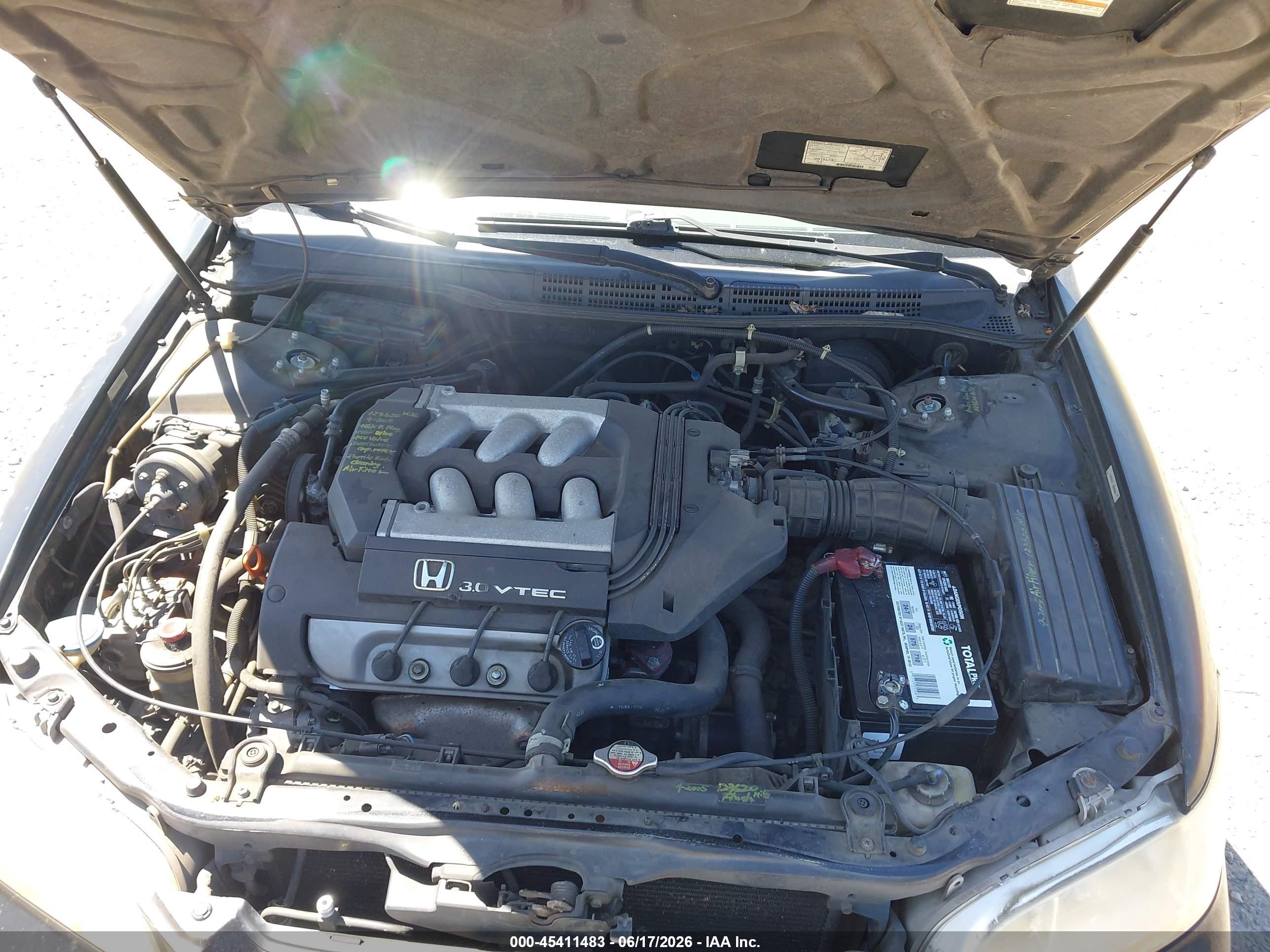 1998 Honda Accord Ex V6 Black vin: 1HGCG1651WA005049