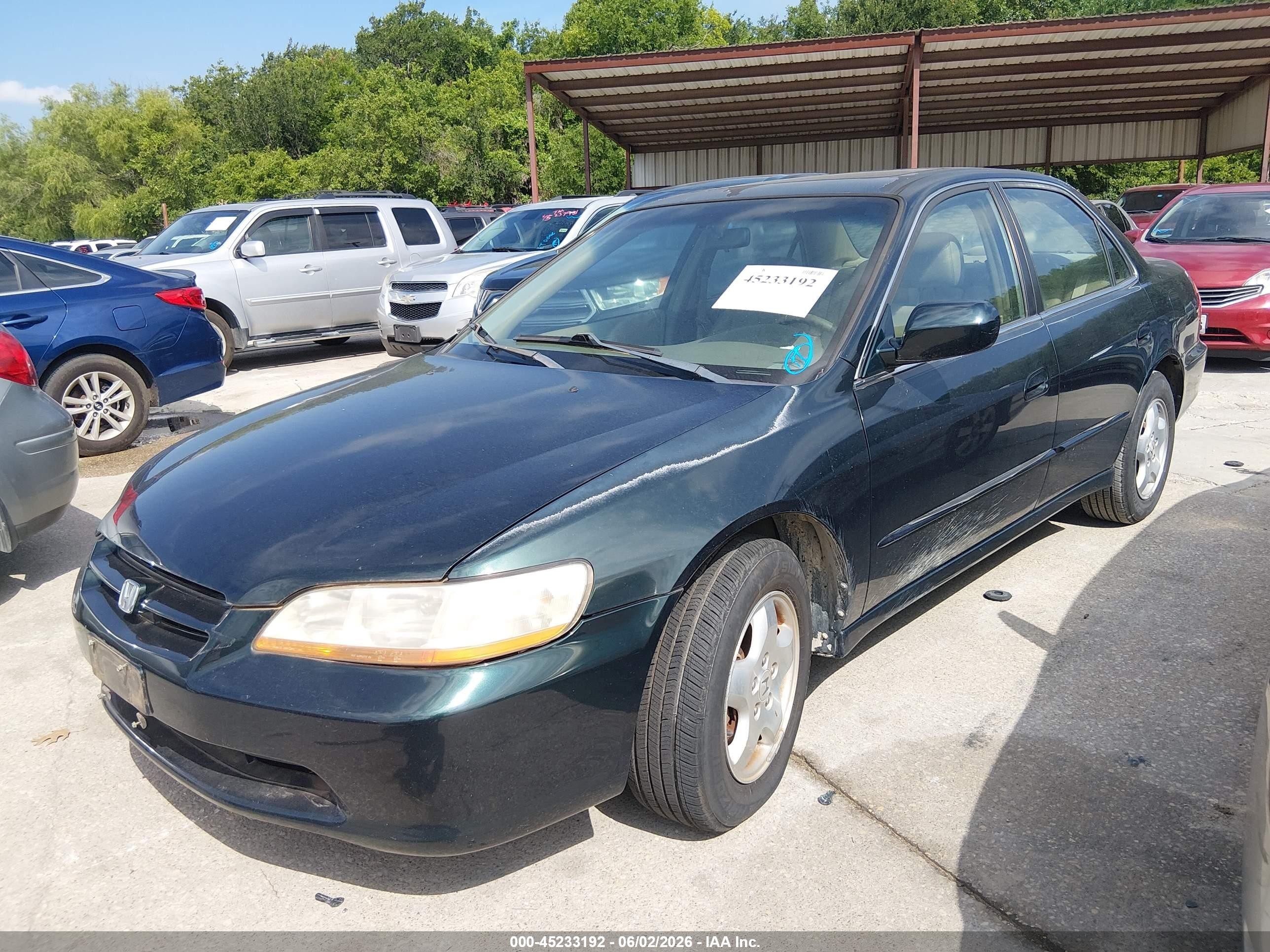 2000 Honda Accord 3.0 Ex Зеленый vin: 1HGCG1651YA066680