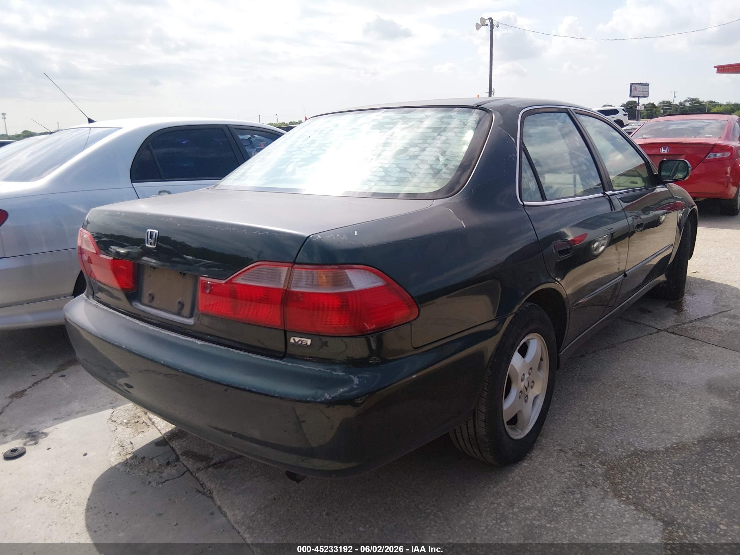 2000 Honda Accord 3.0 Ex Зеленый vin: 1HGCG1651YA066680