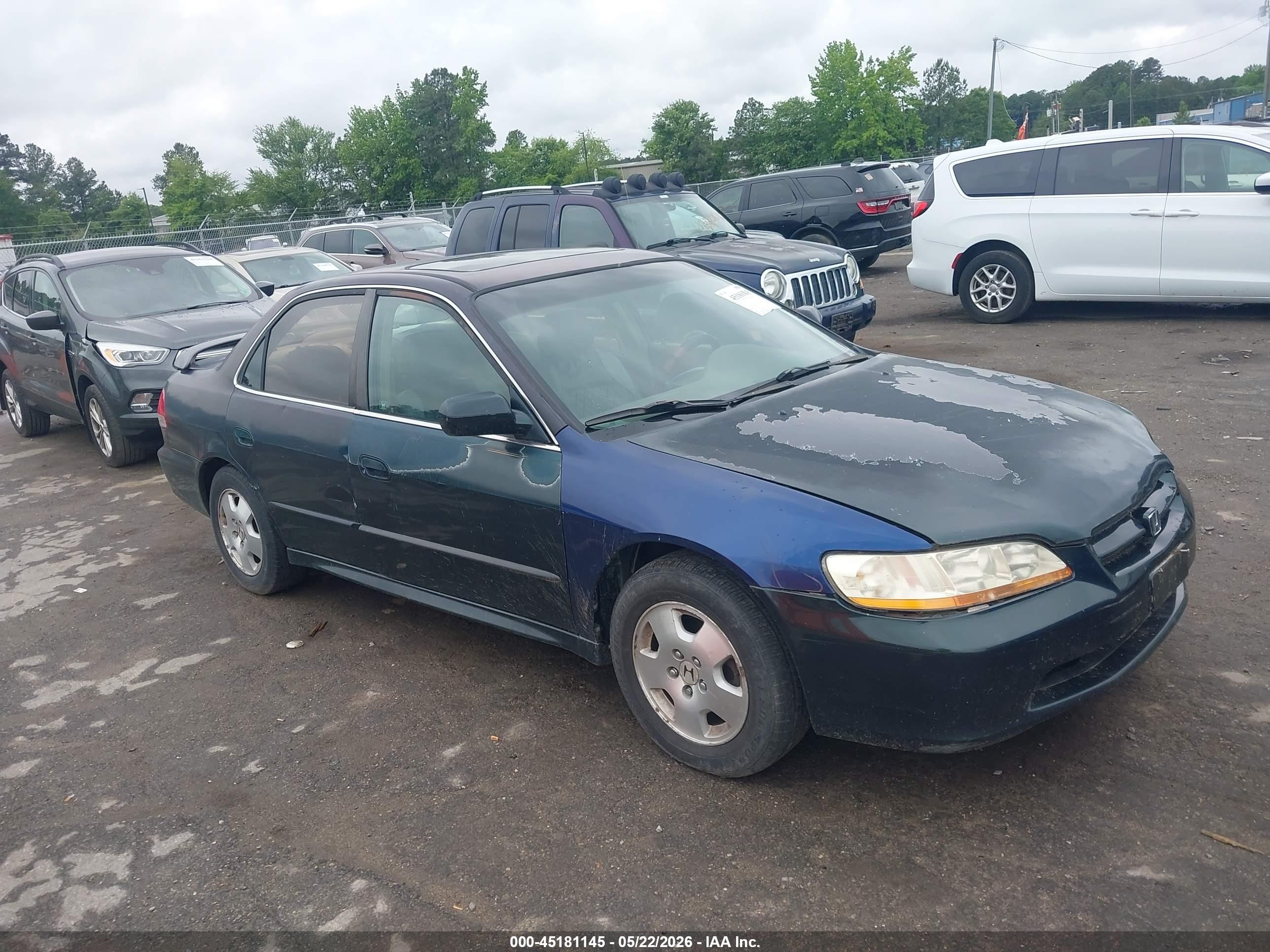 2001 Honda Accord 3.0 Ex Green vin: 1HGCG16521A009670
