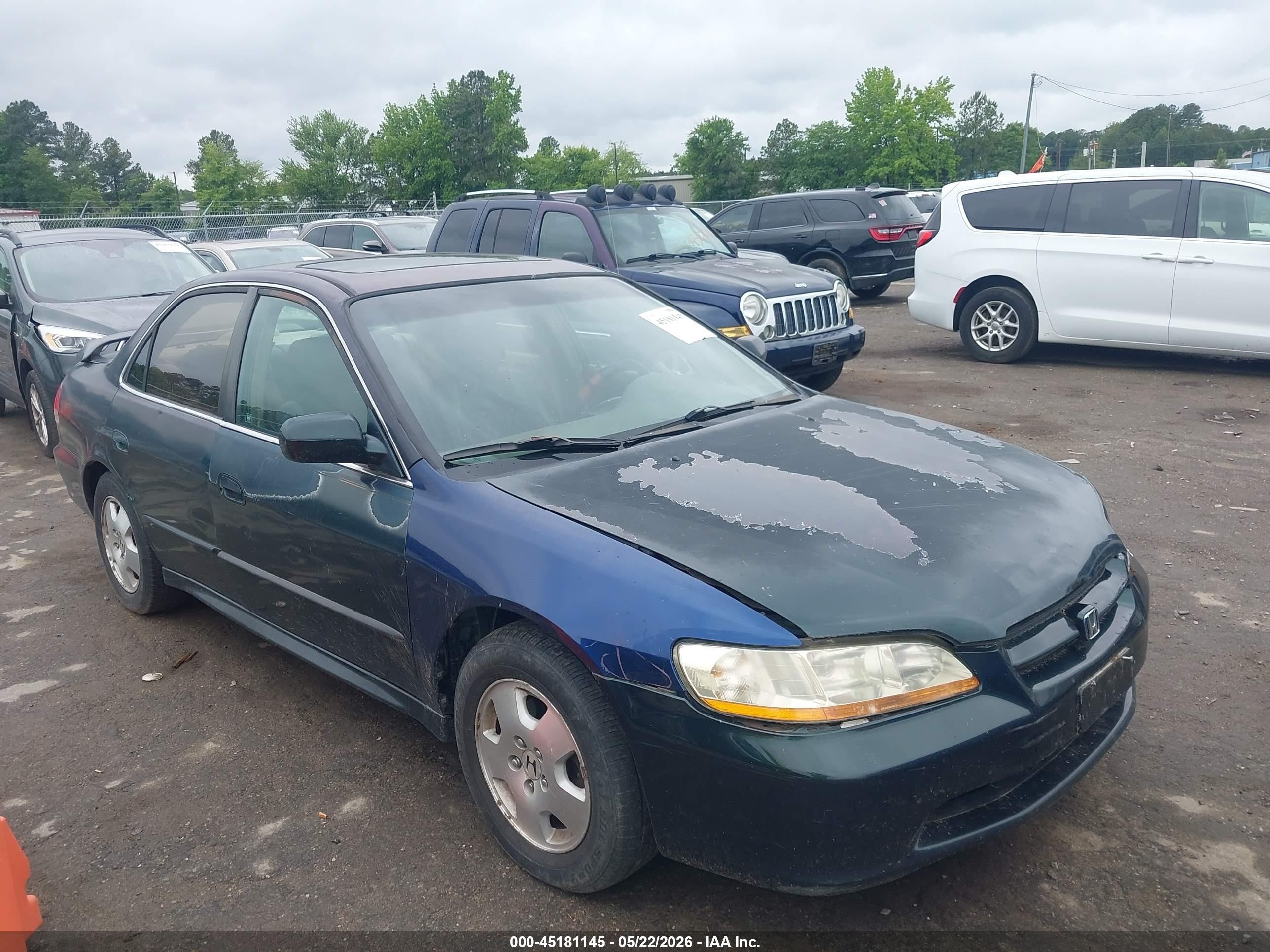 2001 Honda Accord 3.0 Ex Green vin: 1HGCG16521A009670