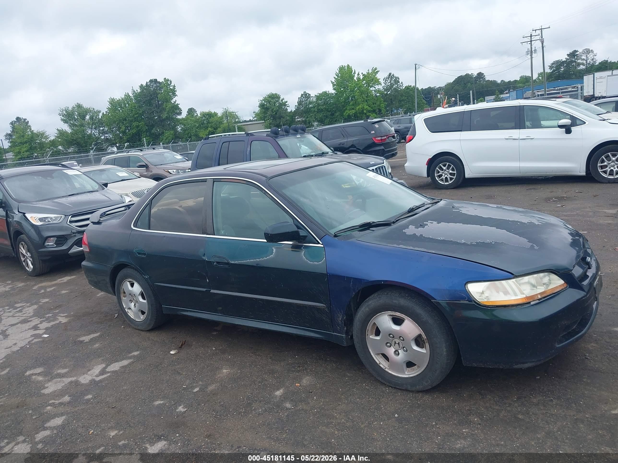 2001 Honda Accord 3.0 Ex Green vin: 1HGCG16521A009670