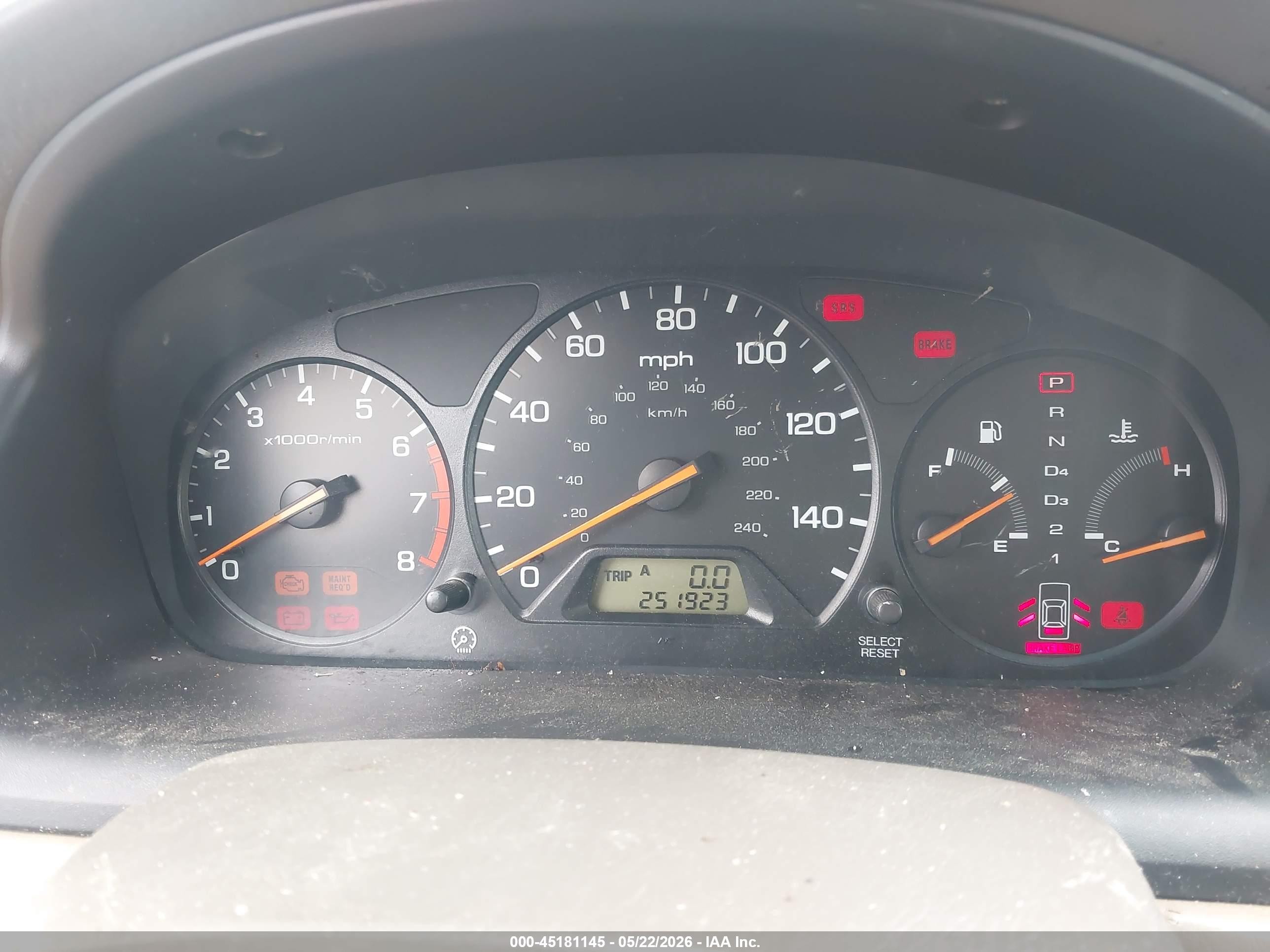2001 Honda Accord 3.0 Ex Green vin: 1HGCG16521A009670