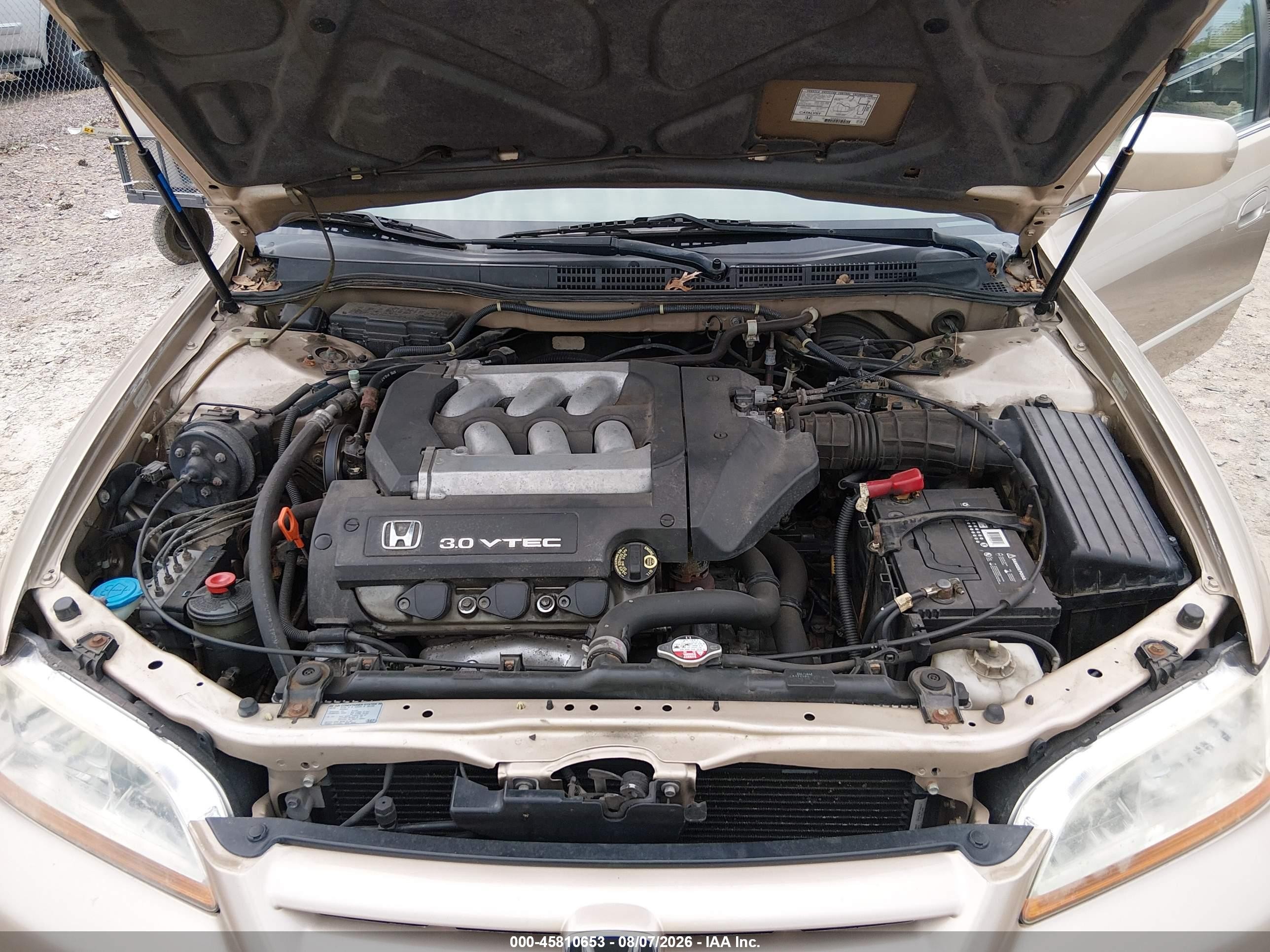 2002 Honda Accord 3.0 Ex Tan vin: 1HGCG16522A068879
