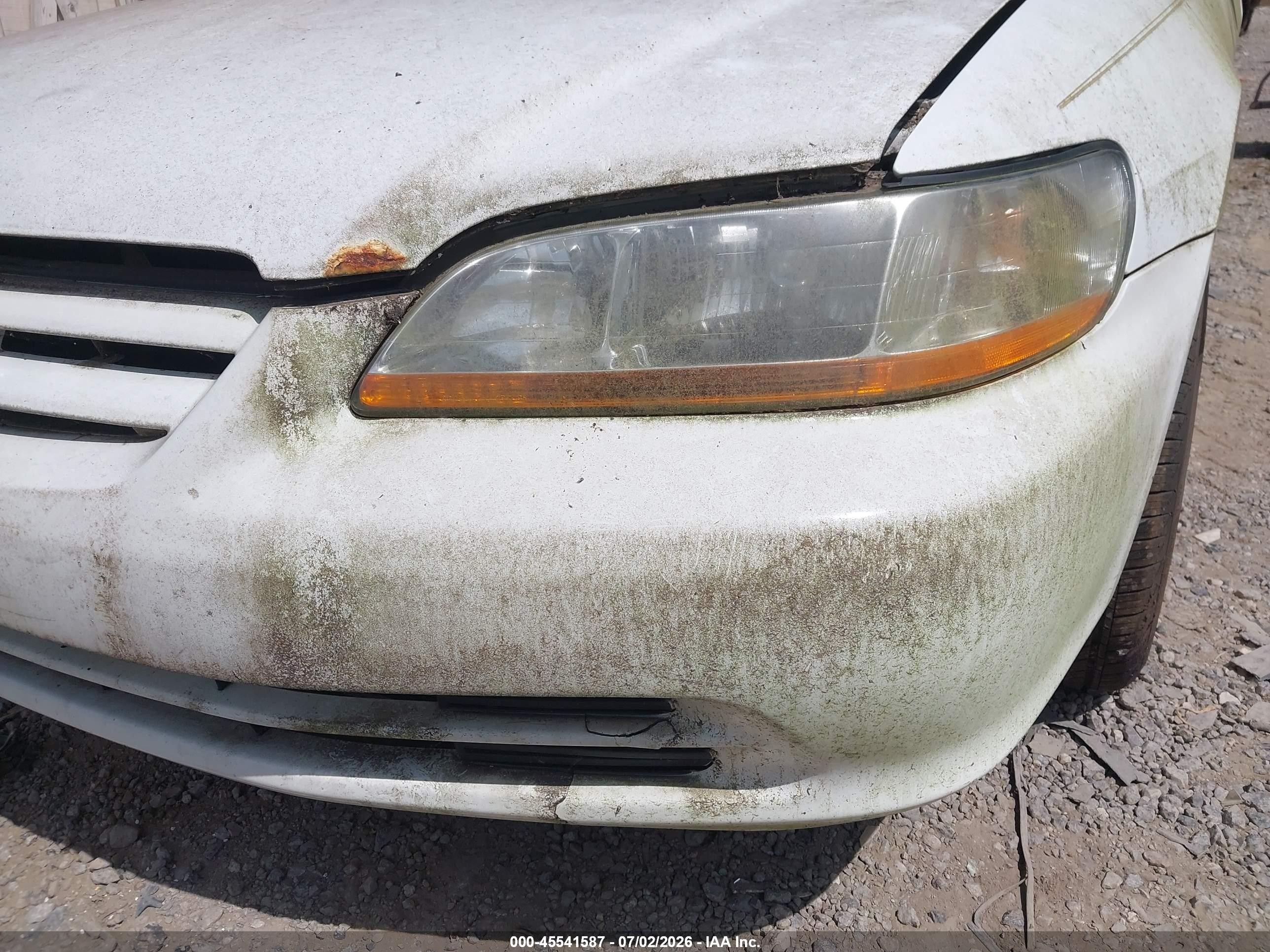 2002 Honda Accord 3.0 Ex White vin: 1HGCG16522A083608
