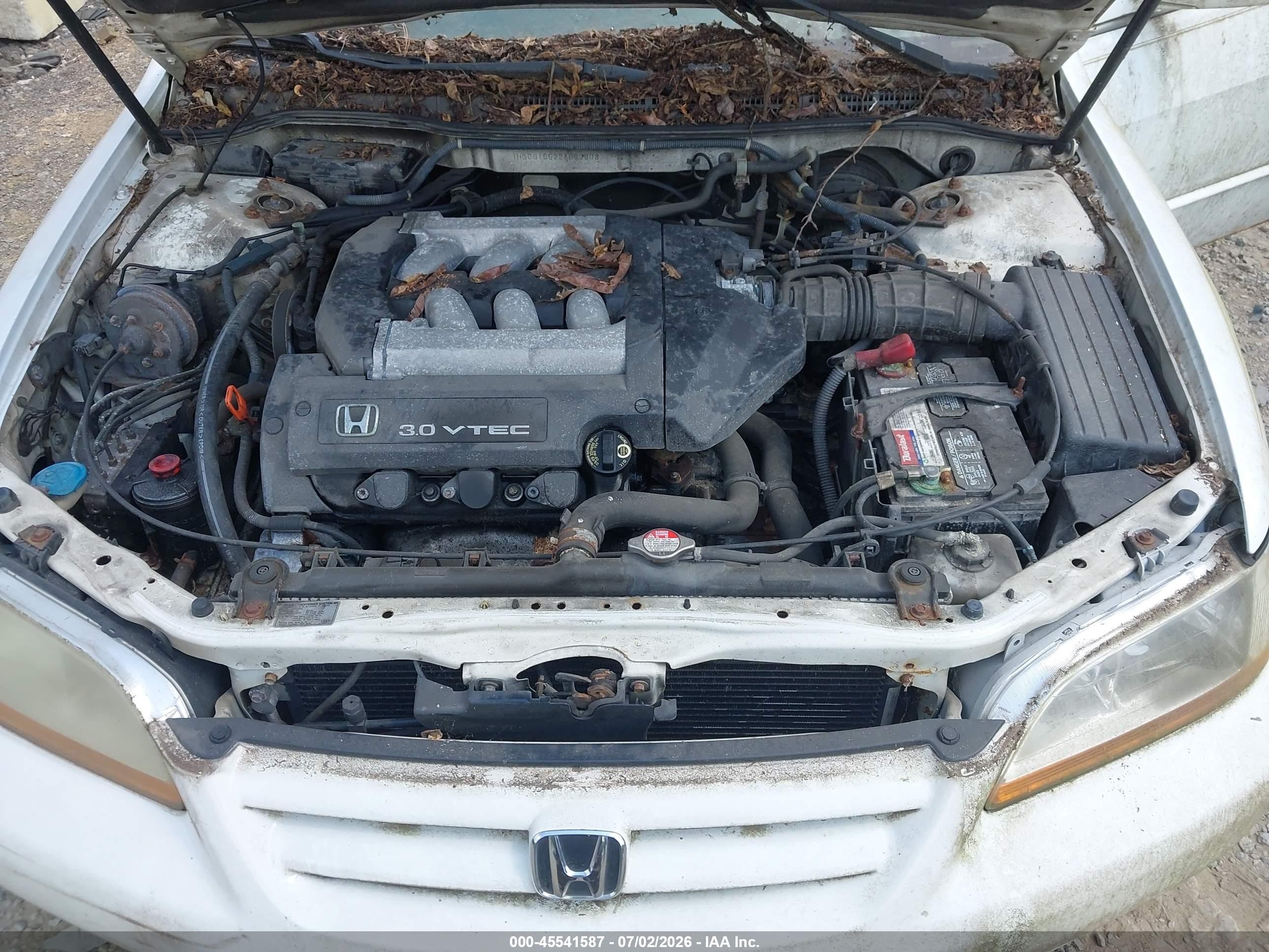 2002 Honda Accord 3.0 Ex White vin: 1HGCG16522A083608