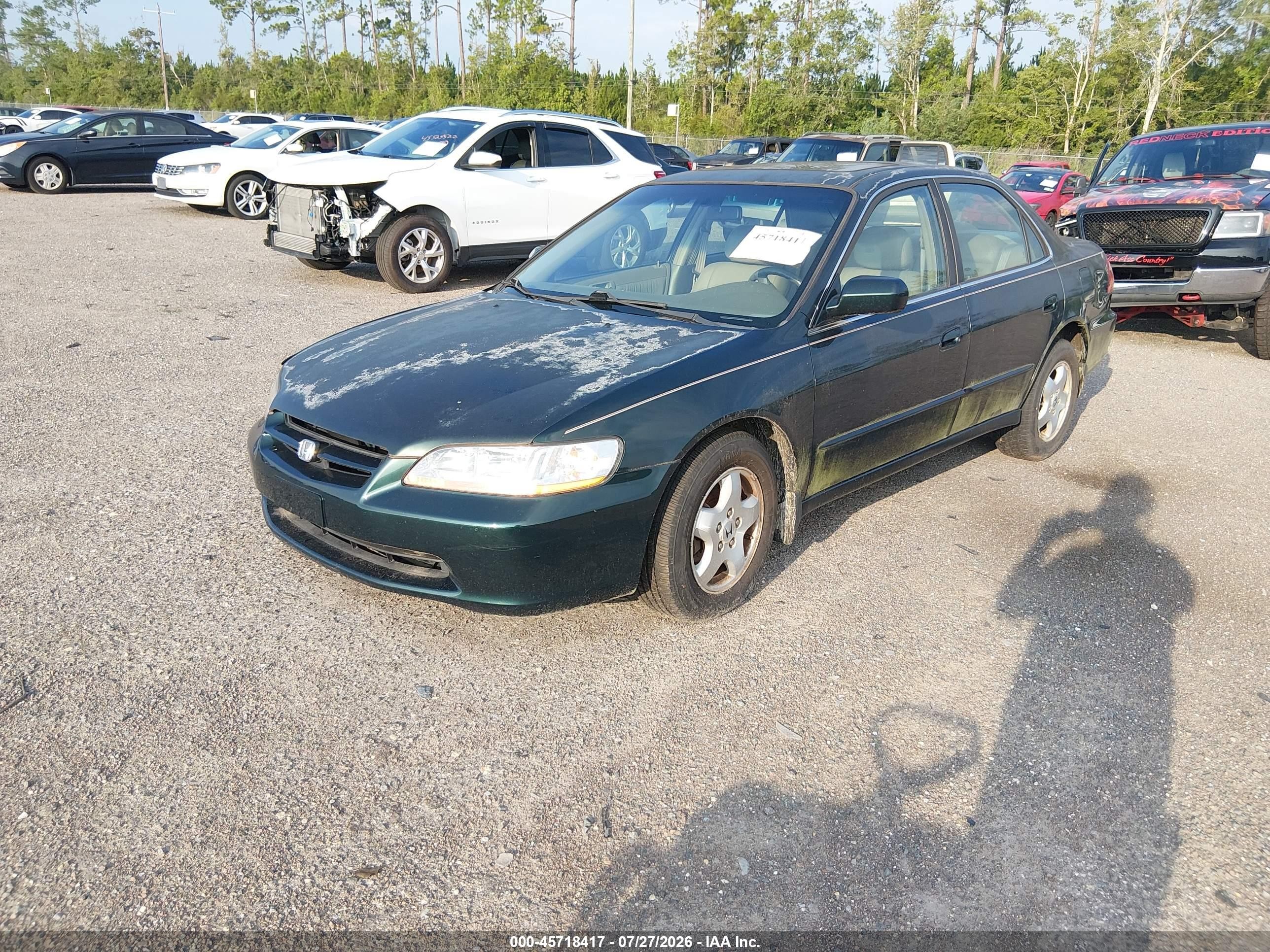 1998 Honda Accord Ex V6 Green vin: 1HGCG1652WA023883