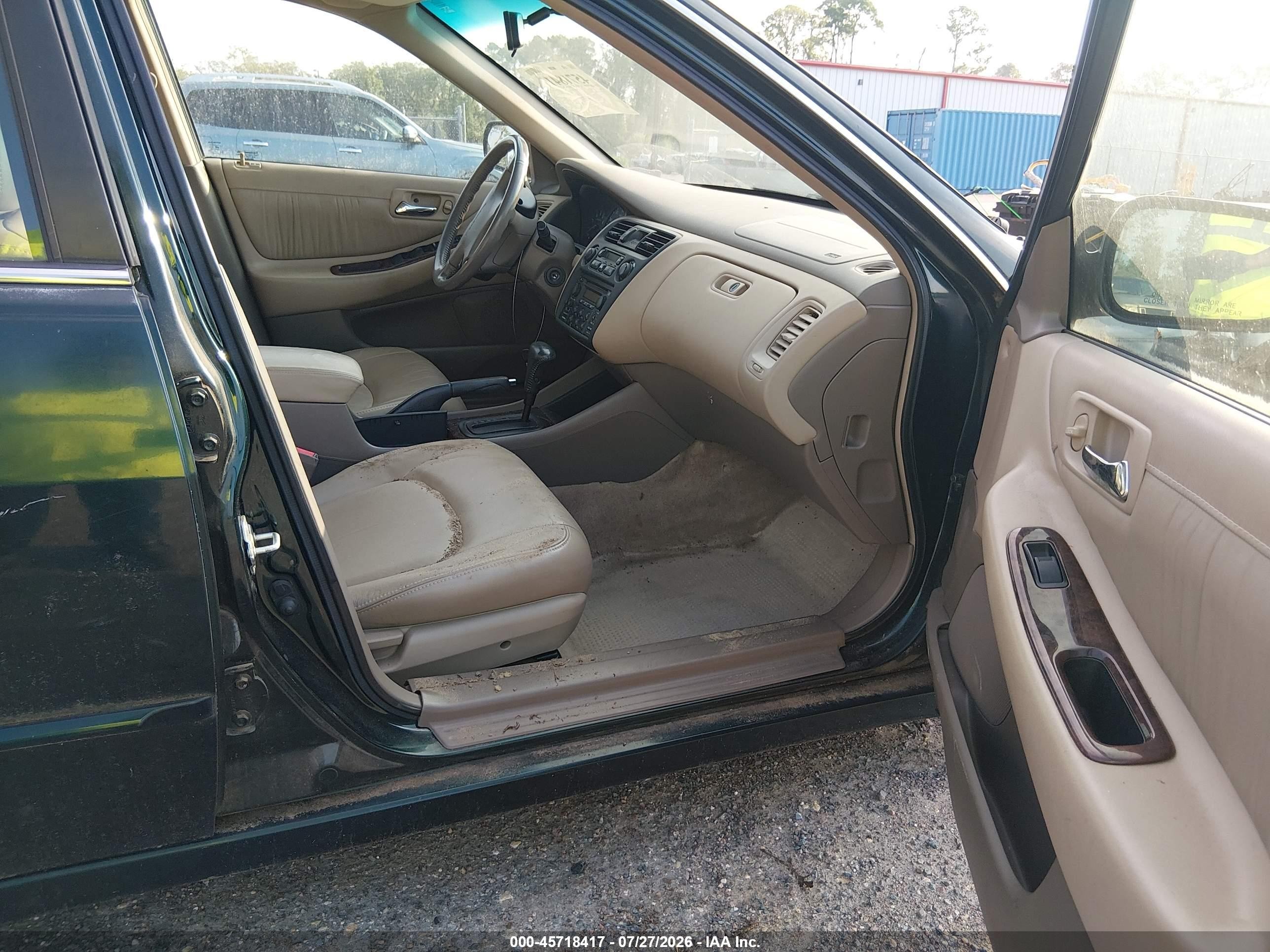 1998 Honda Accord Ex V6 Green vin: 1HGCG1652WA023883