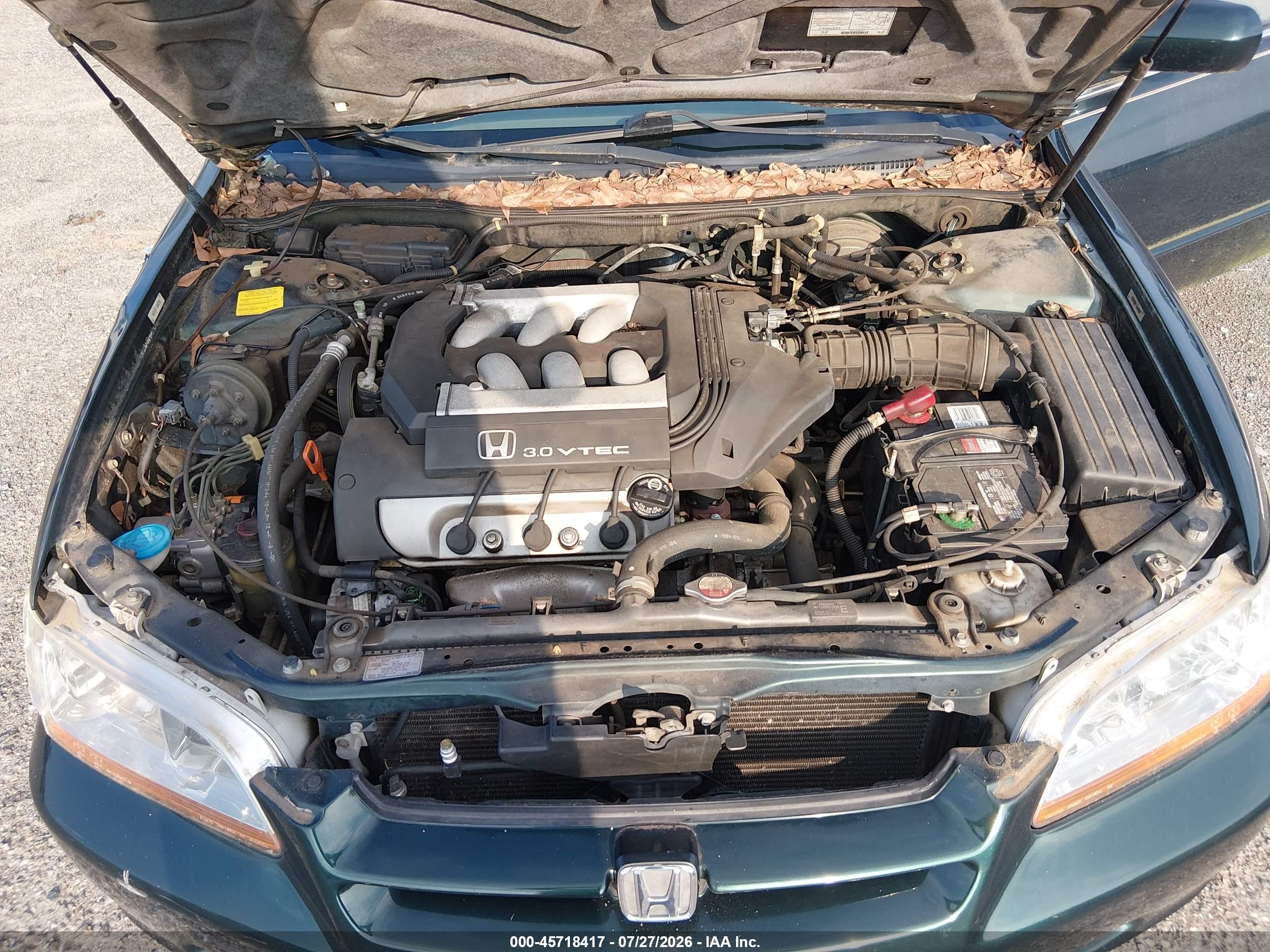 1998 Honda Accord Ex V6 Green vin: 1HGCG1652WA023883