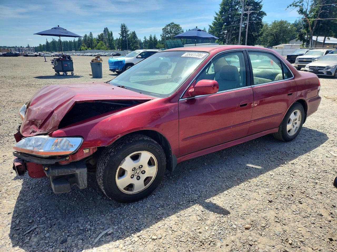 2001 Honda Accord Ex Burgundy vin: 1HGCG16531A001223