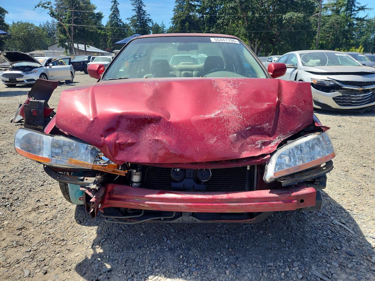 2001 Honda Accord Ex Burgundy vin: 1HGCG16531A001223