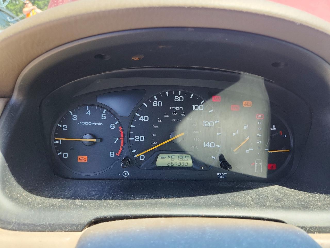 2001 Honda Accord Ex Burgundy vin: 1HGCG16531A001223