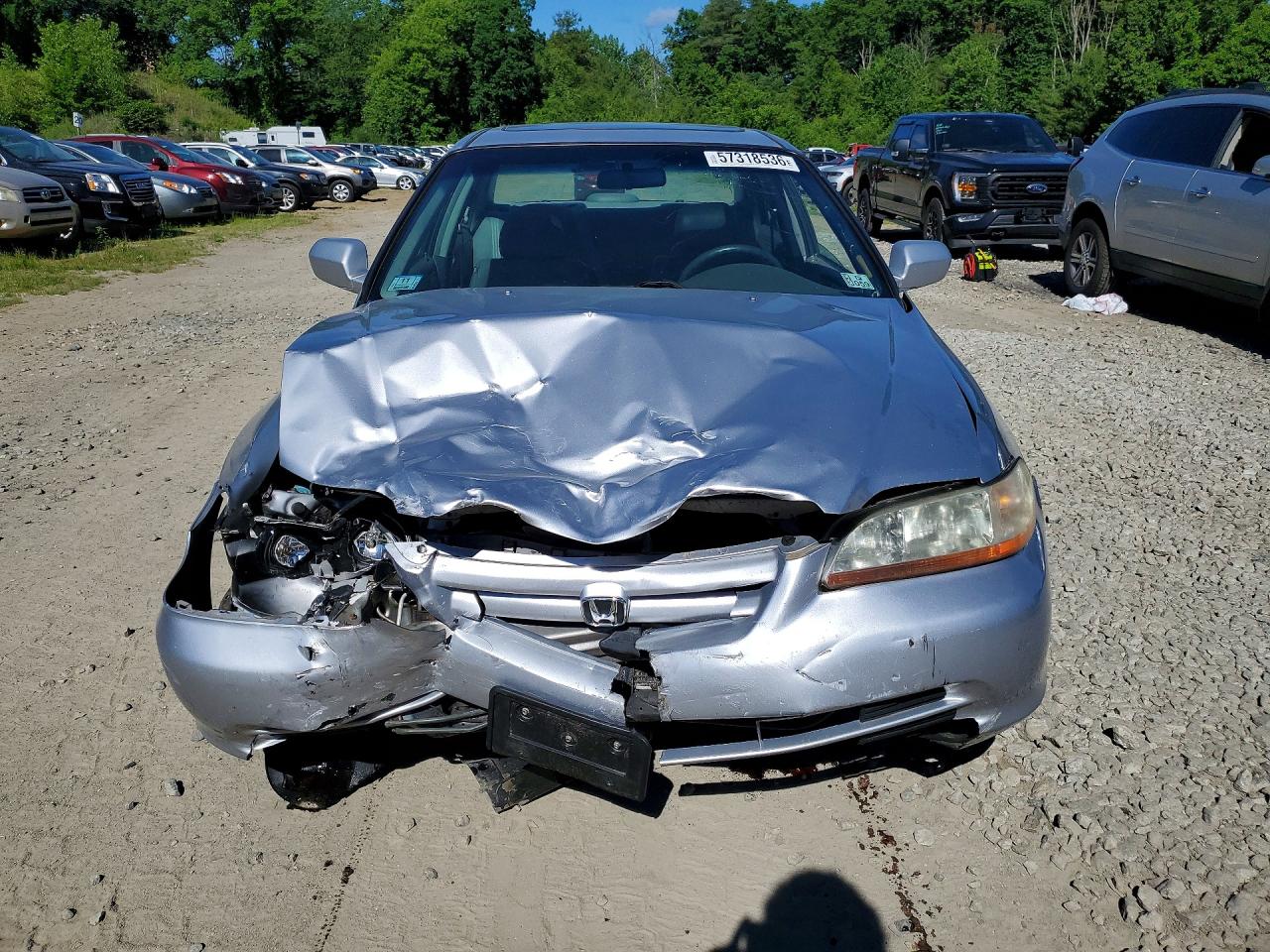 2002 Honda Accord Ex Silver vin: 1HGCG16532A002499