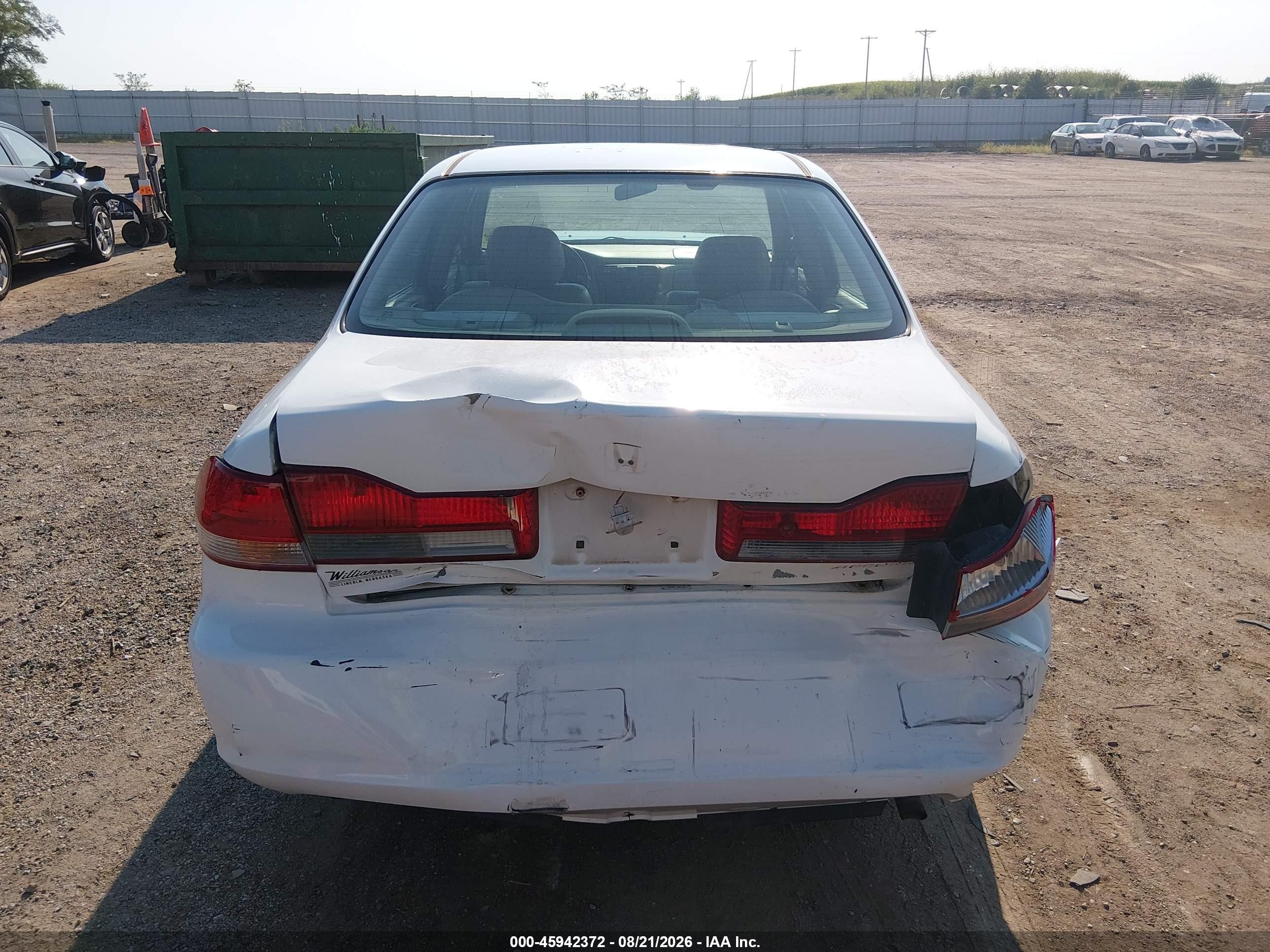 2002 Honda Accord 3.0 Ex Белый vin: 1HGCG16532A007928