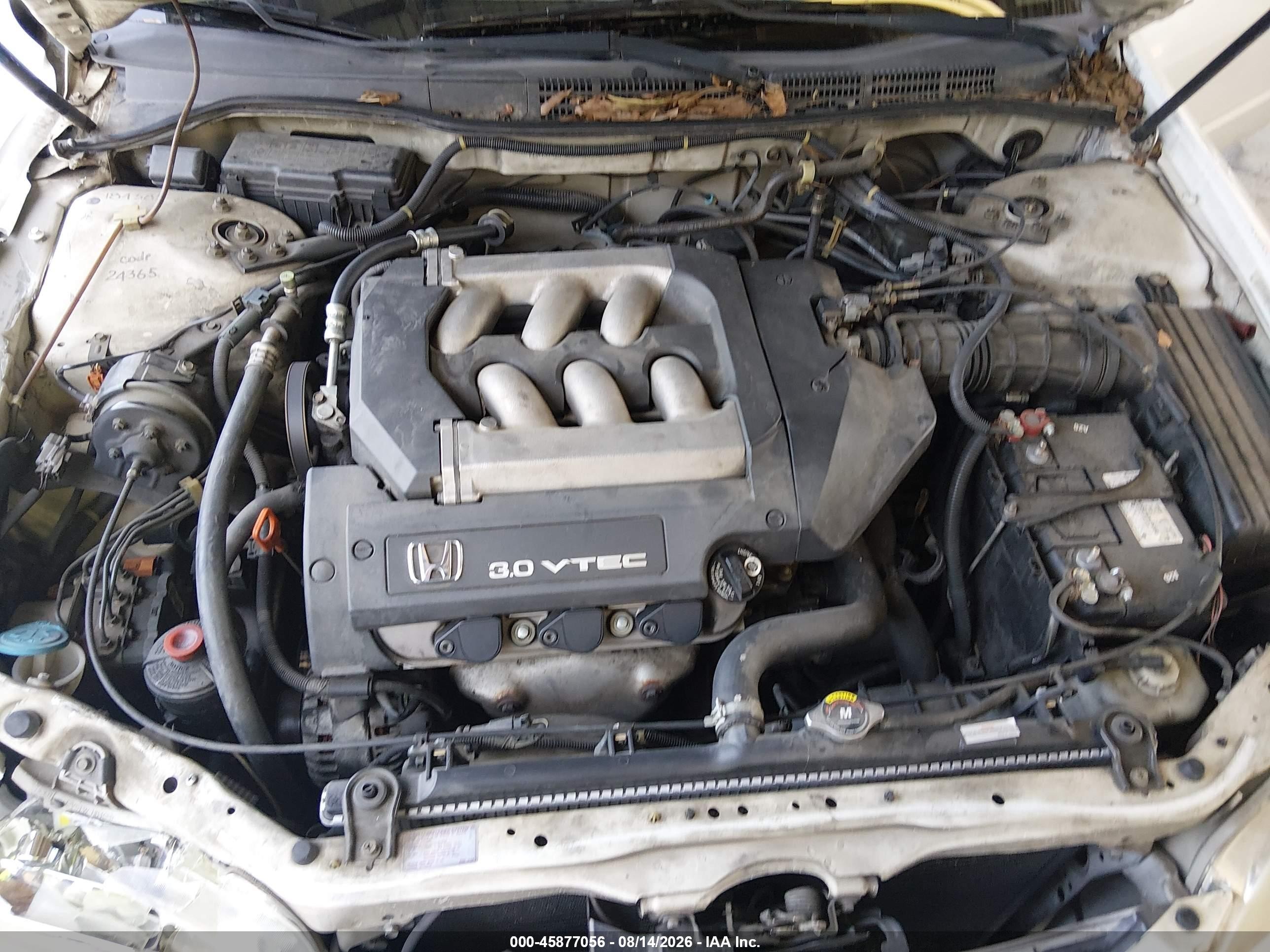 2000 Honda Accord 3.0 Ex White vin: 1HGCG1653YA004665