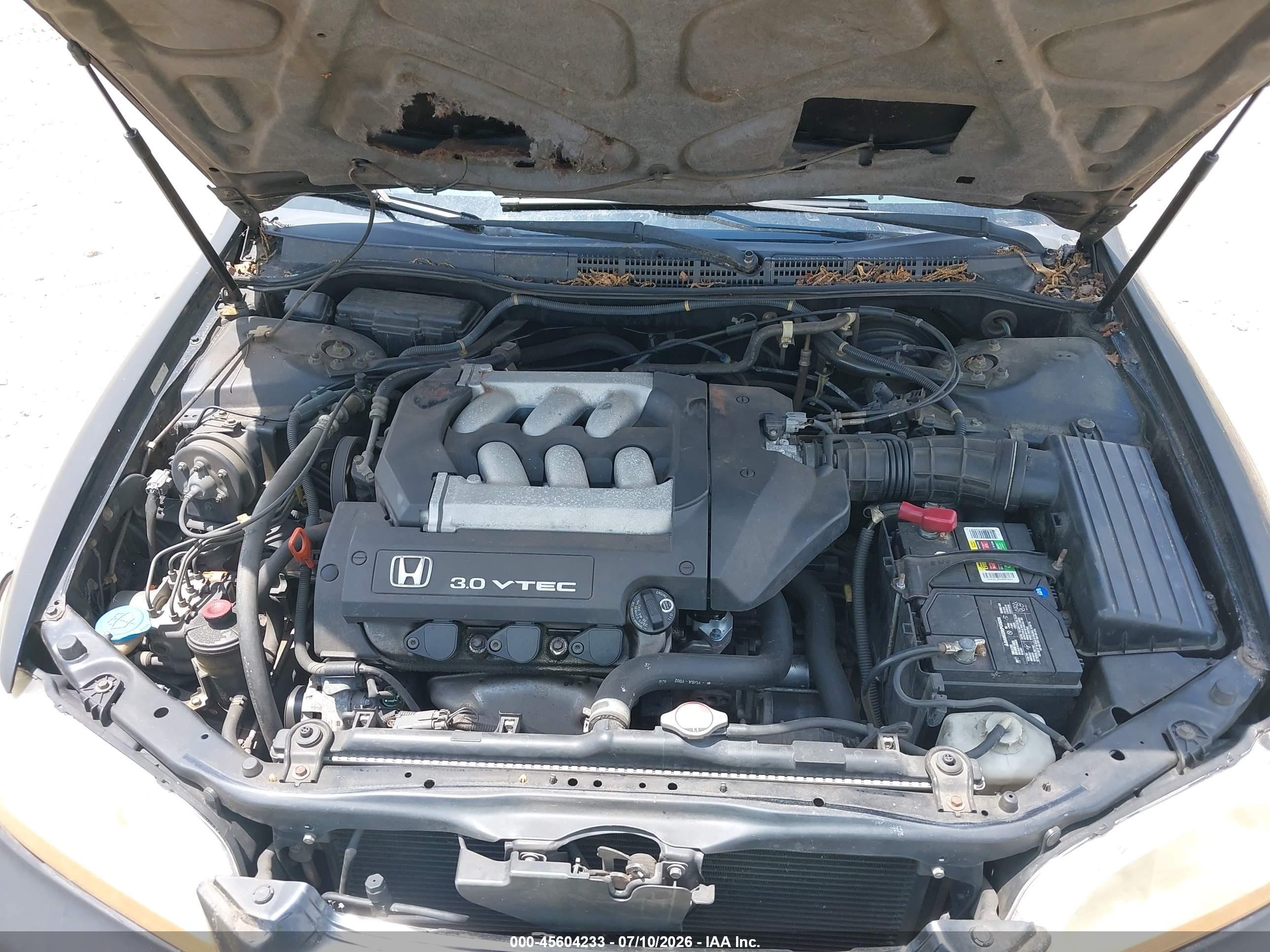 2000 Honda Accord 3.0 Ex Black vin: 1HGCG1653YA051453