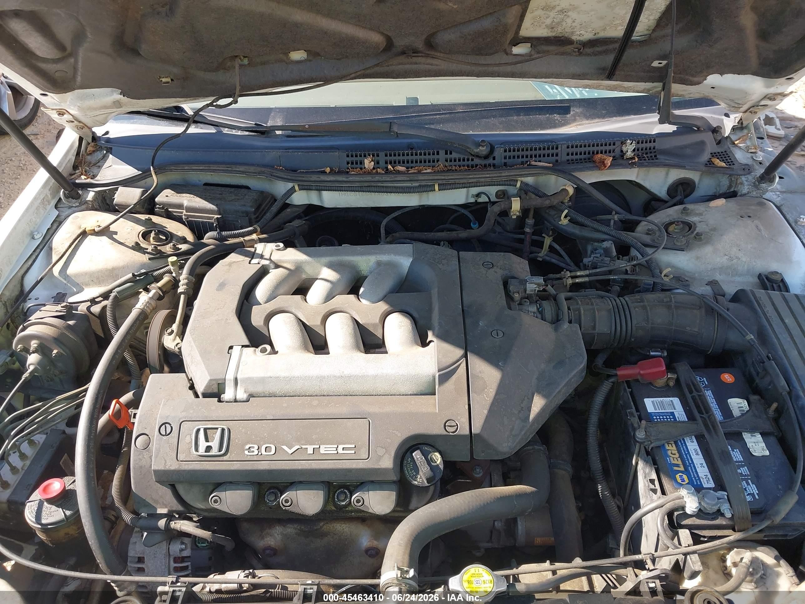 2001 Honda Accord 3.0 Ex White vin: 1HGCG16541A031721