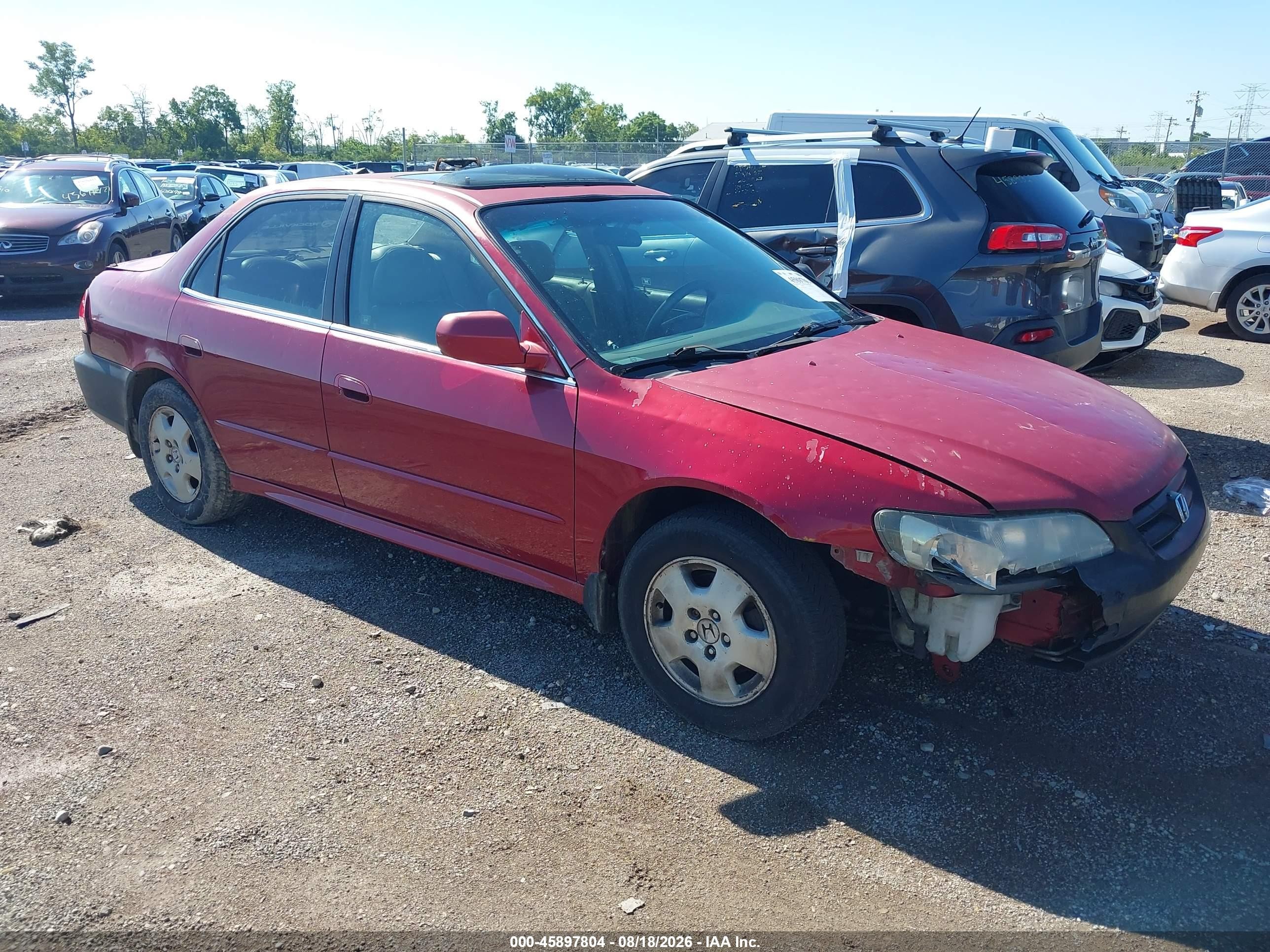 2001 Honda Accord 3.0 Ex Red vin: 1HGCG16541A059325