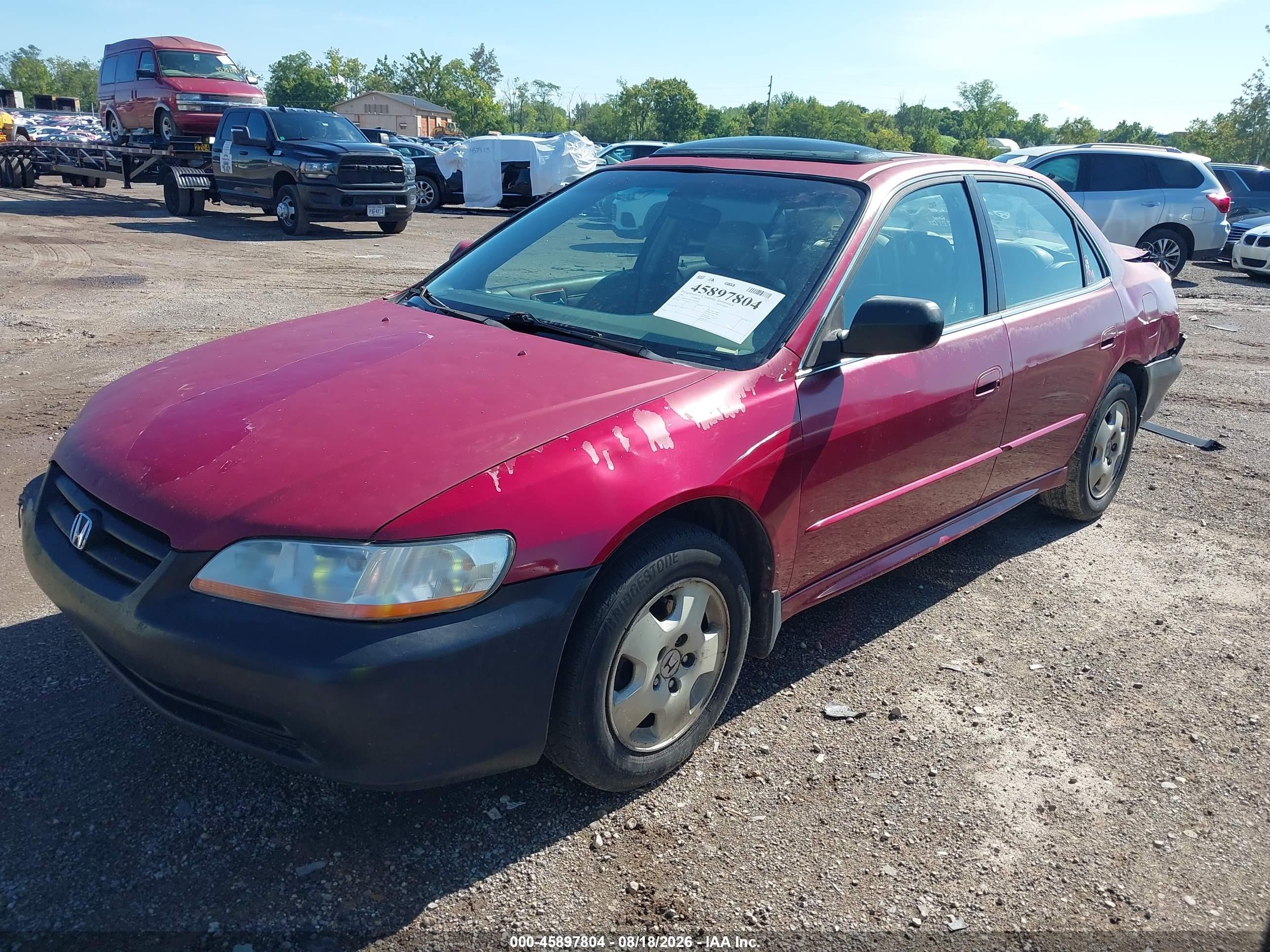 2001 Honda Accord 3.0 Ex Red vin: 1HGCG16541A059325