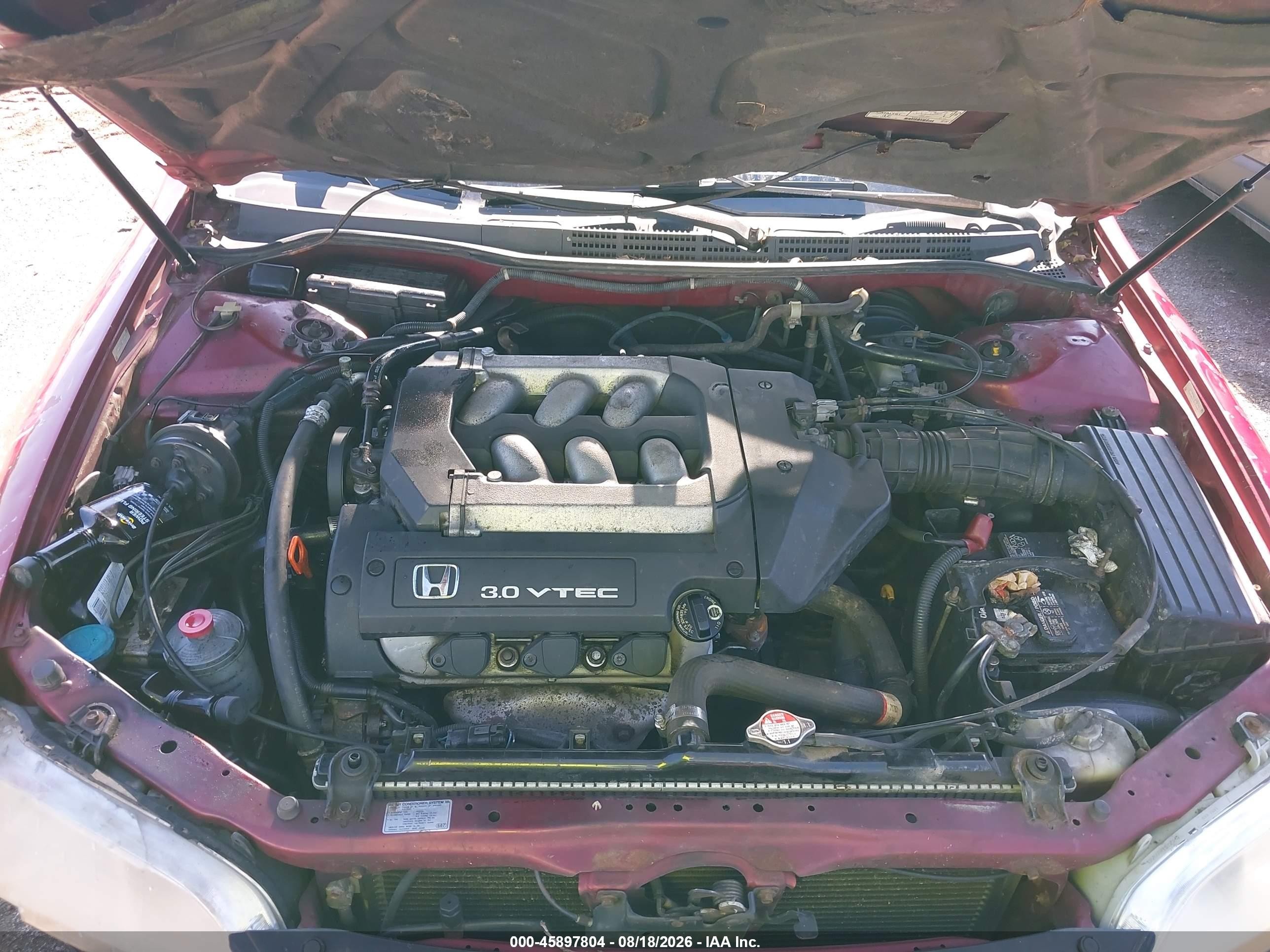 2001 Honda Accord 3.0 Ex Red vin: 1HGCG16541A059325