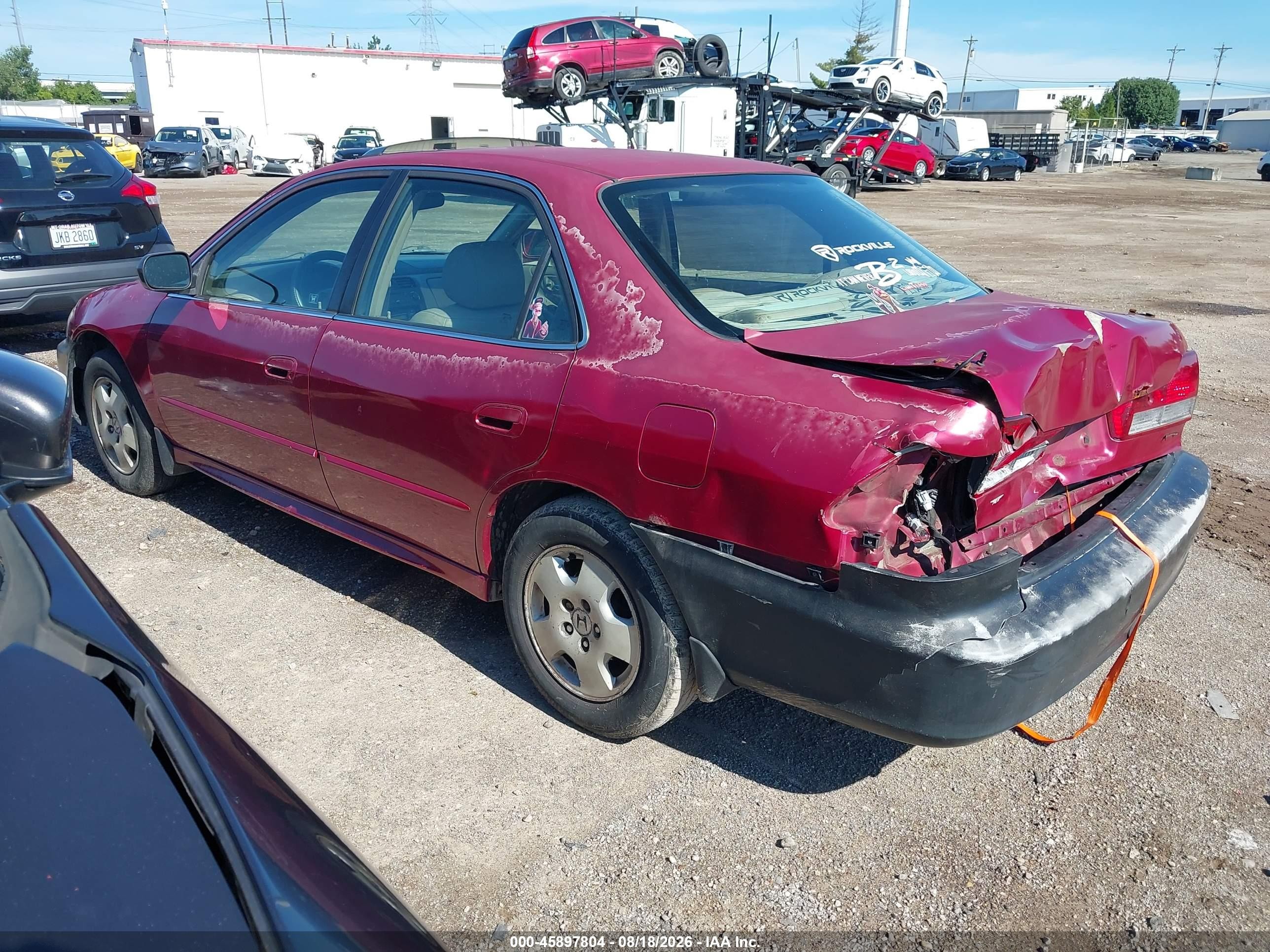 2001 Honda Accord 3.0 Ex Red vin: 1HGCG16541A059325