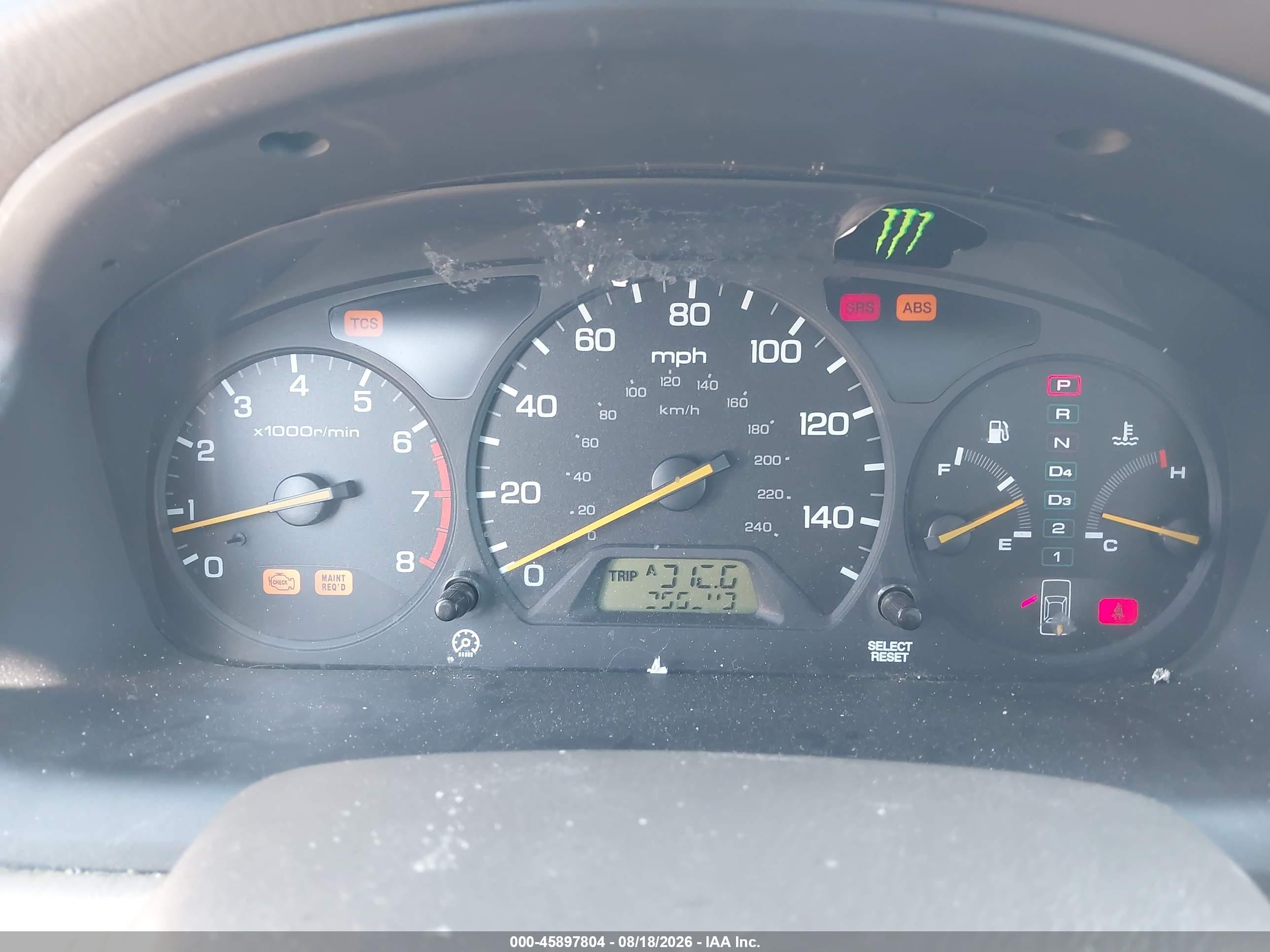 2001 Honda Accord 3.0 Ex Red vin: 1HGCG16541A059325
