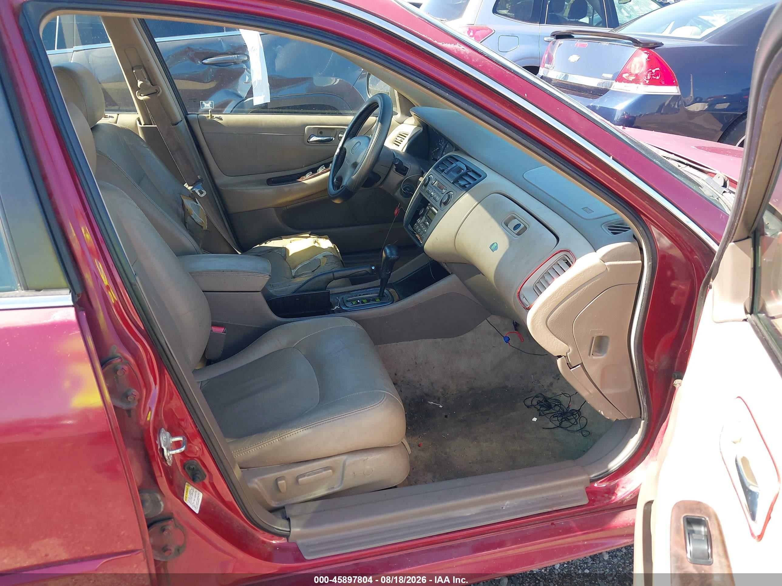 2001 Honda Accord 3.0 Ex Red vin: 1HGCG16541A059325