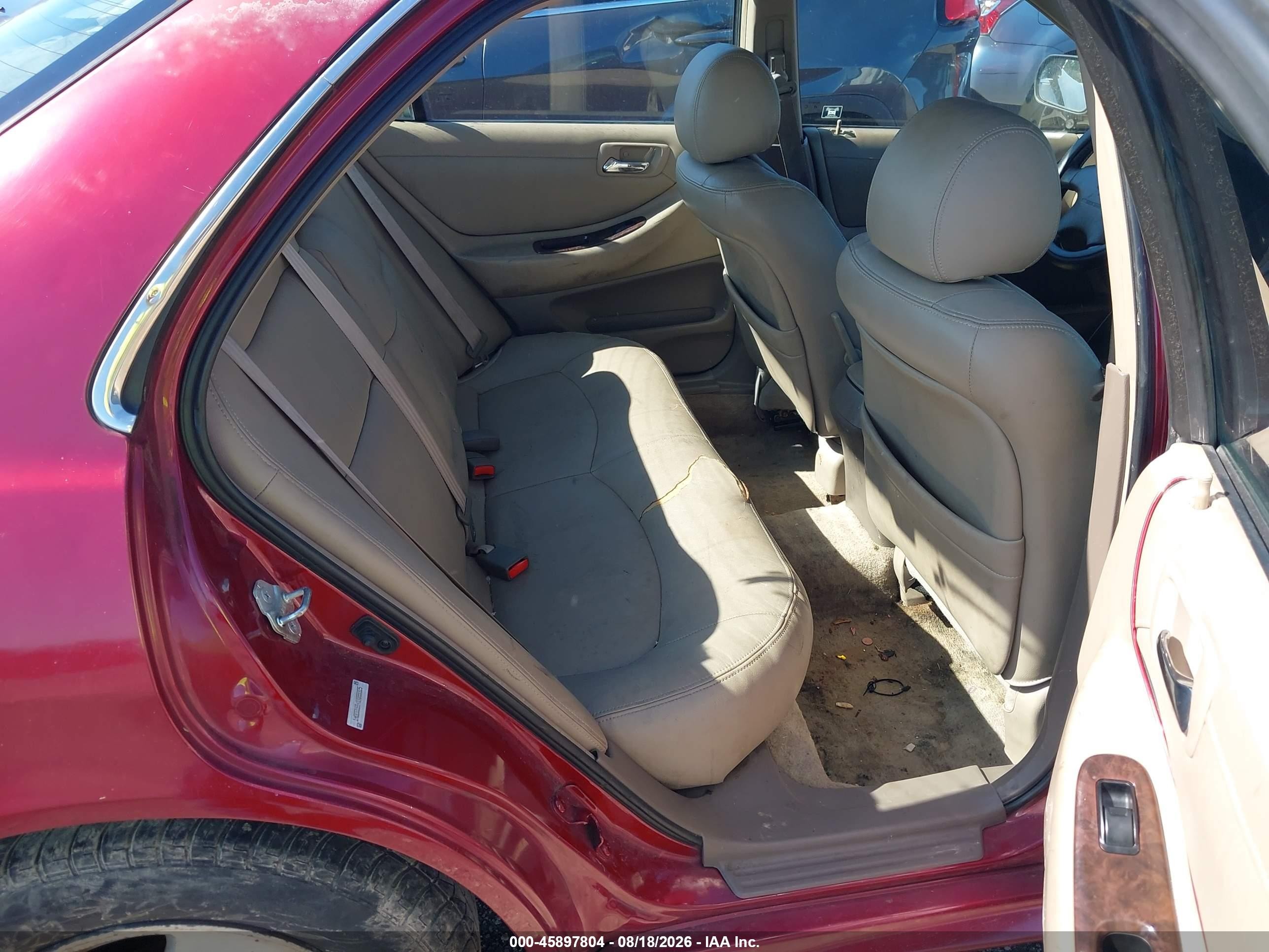 2001 Honda Accord 3.0 Ex Red vin: 1HGCG16541A059325
