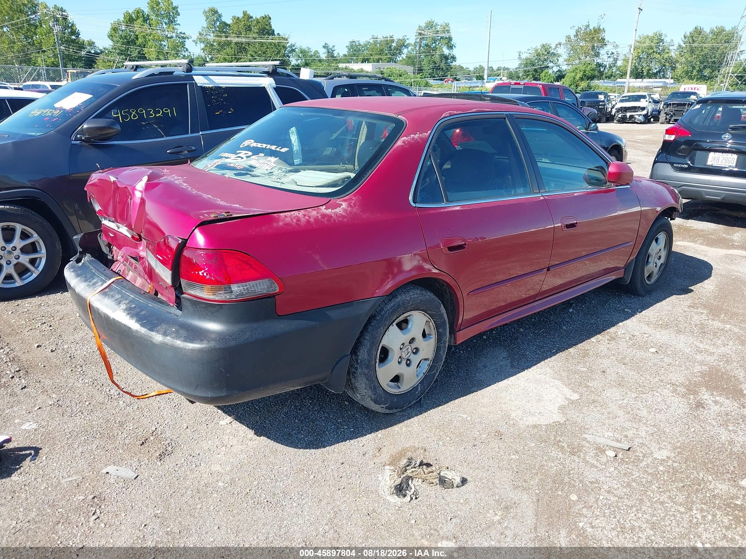 2001 Honda Accord 3.0 Ex Red vin: 1HGCG16541A059325