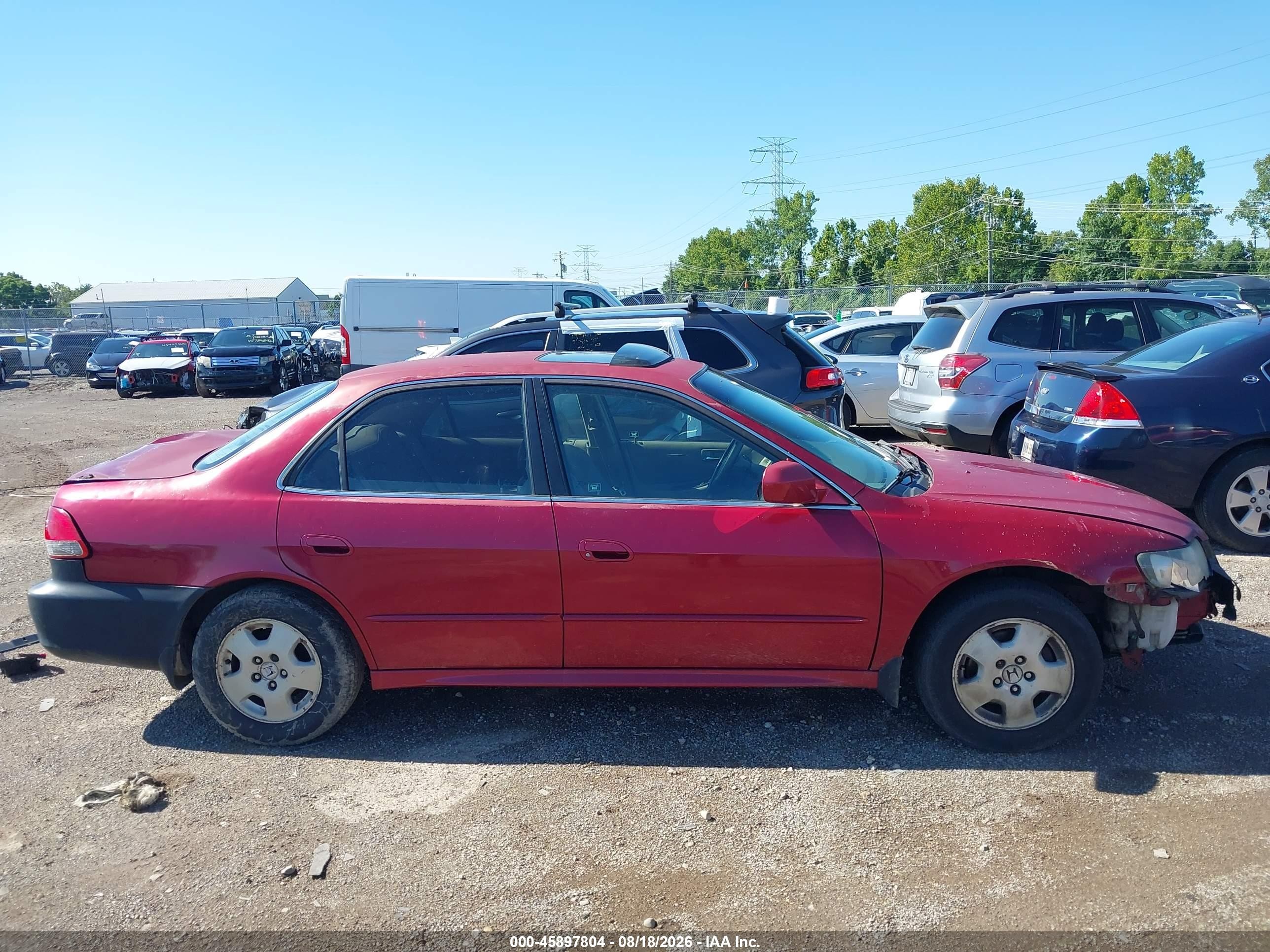 2001 Honda Accord 3.0 Ex Red vin: 1HGCG16541A059325