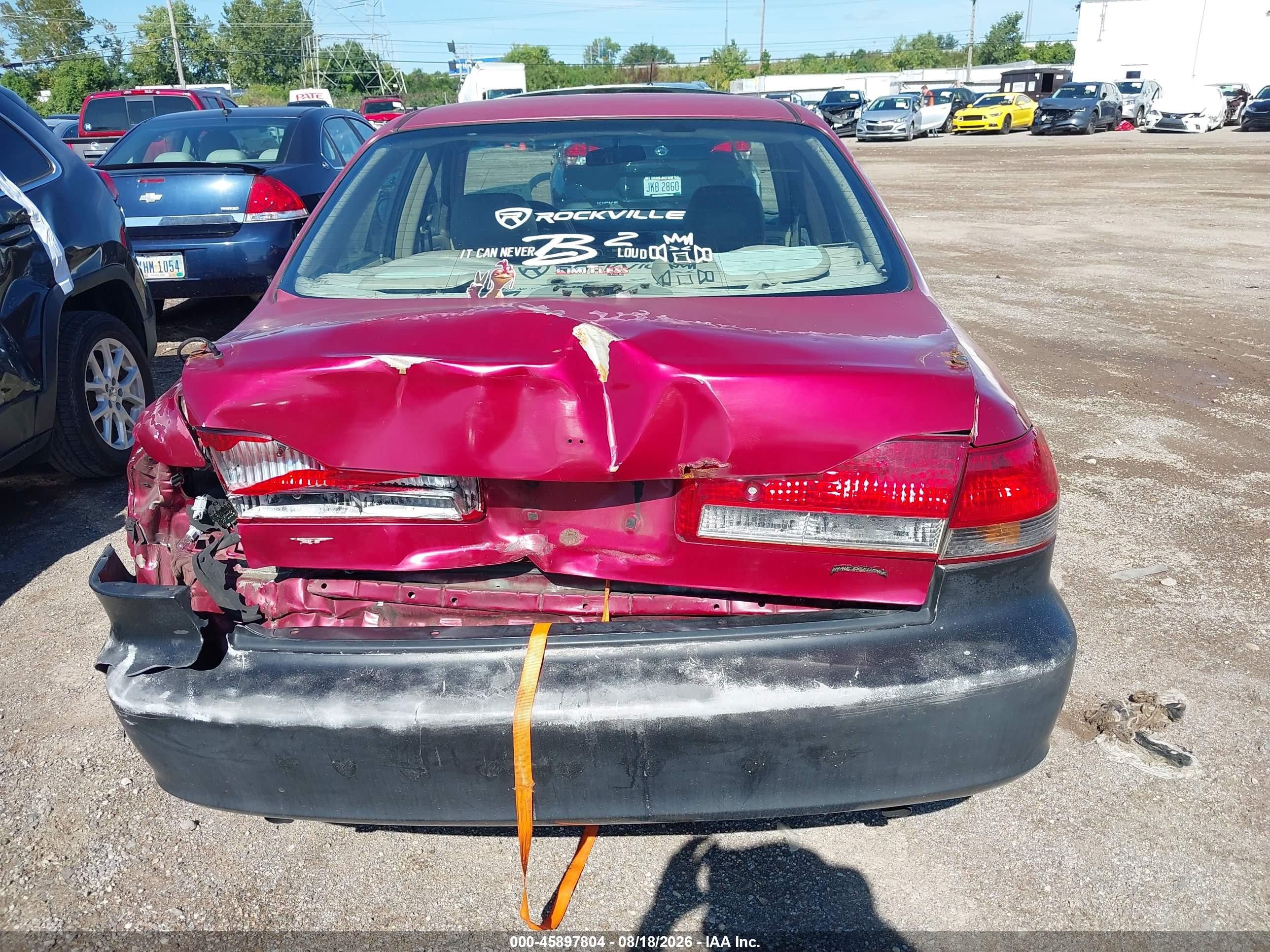 2001 Honda Accord 3.0 Ex Red vin: 1HGCG16541A059325