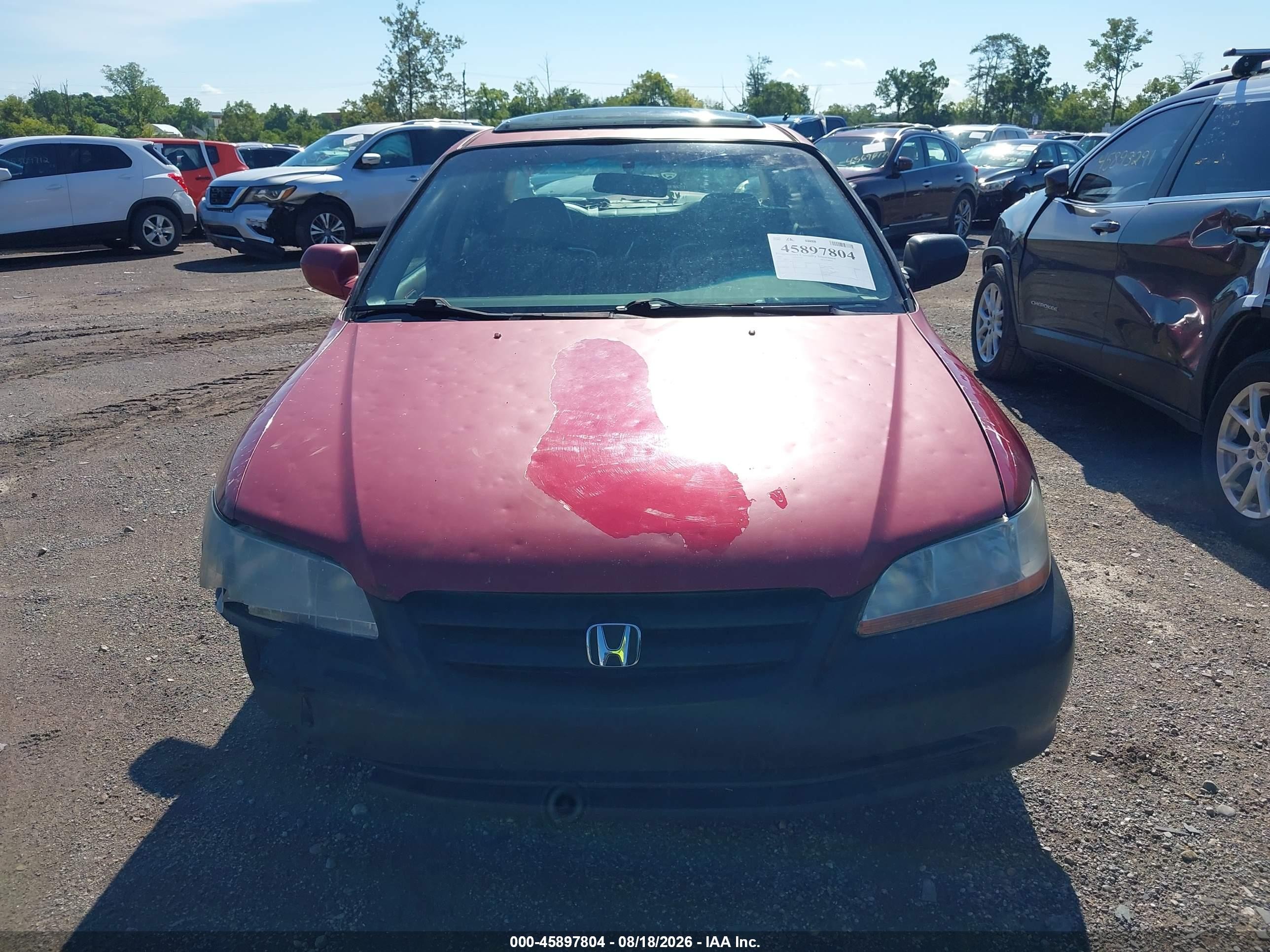 2001 Honda Accord 3.0 Ex Red vin: 1HGCG16541A059325