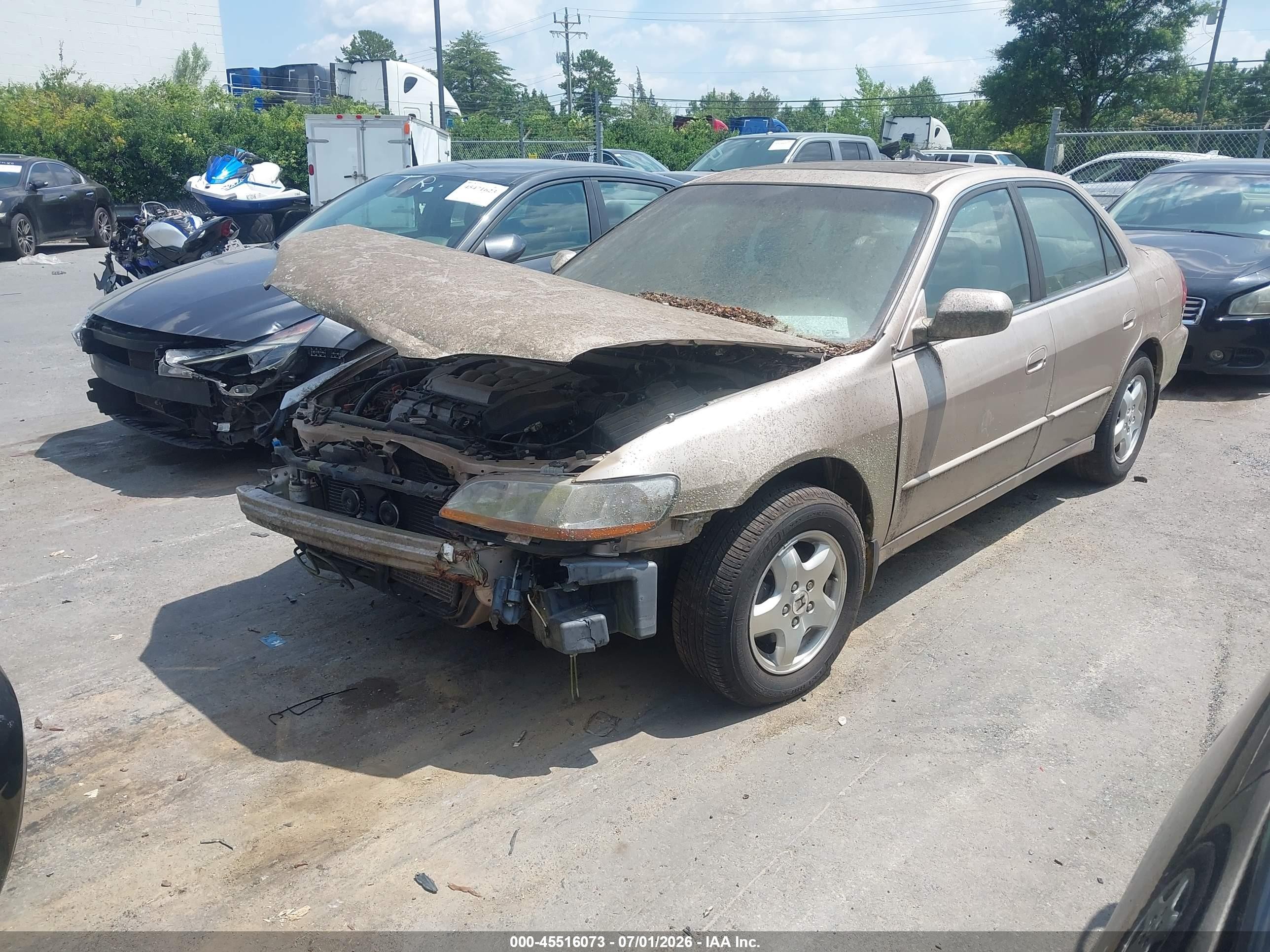 2000 Honda Accord 3.0 Ex Brown vin: 1HGCG1654YA002391