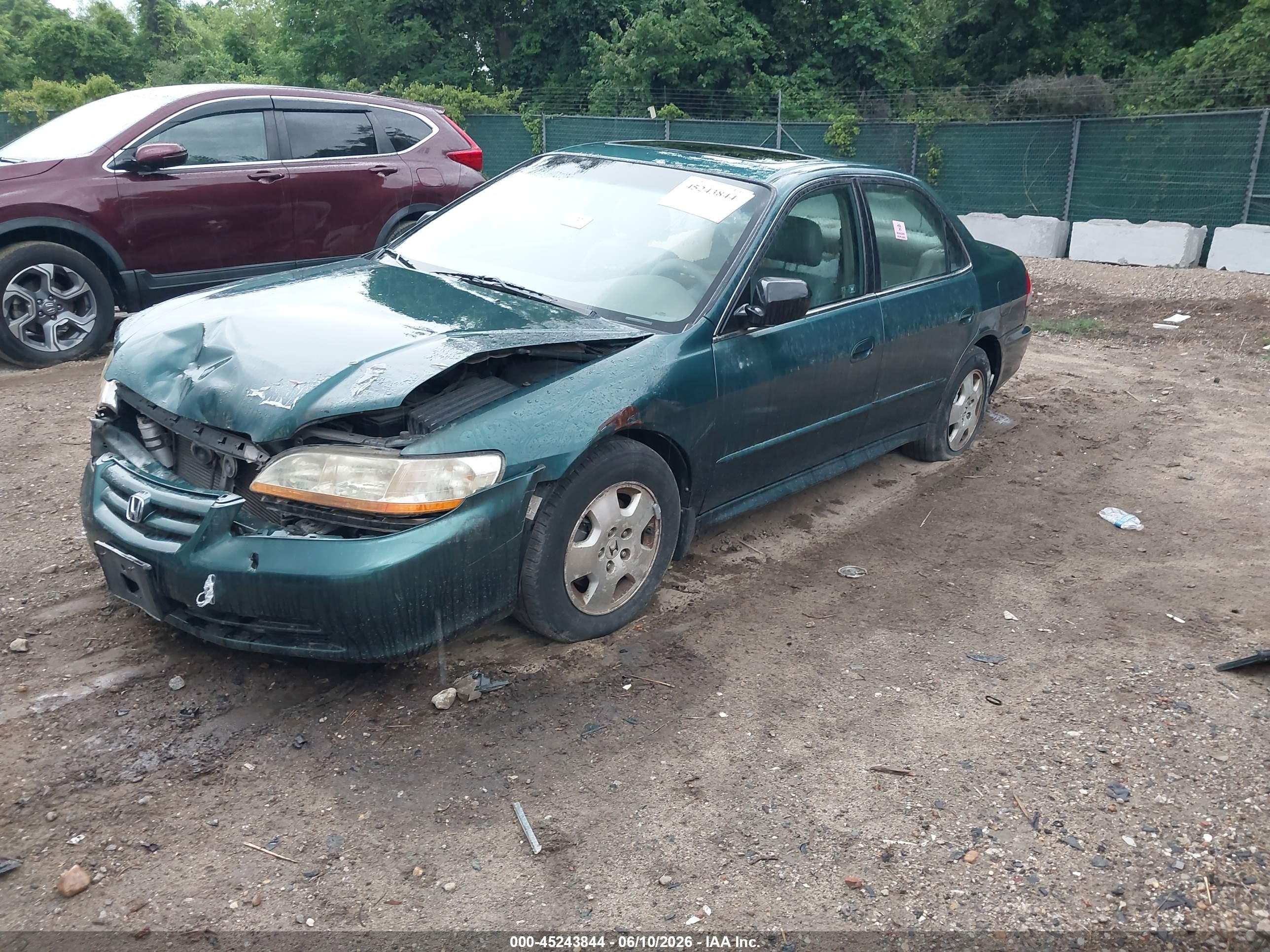 2002 Honda Accord 3.0 Ex Green vin: 1HGCG16552A022527