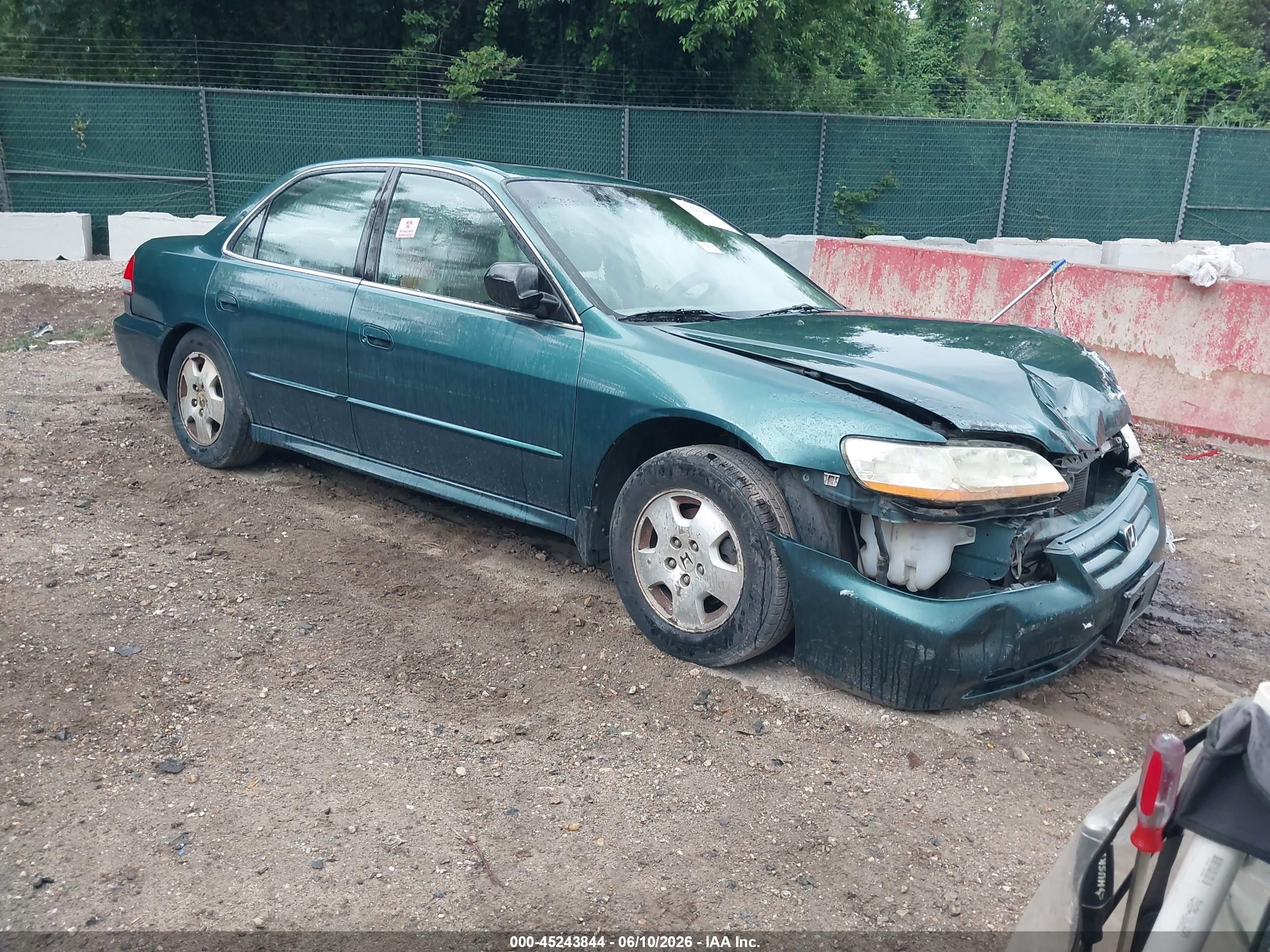 2002 Honda Accord 3.0 Ex Green vin: 1HGCG16552A022527