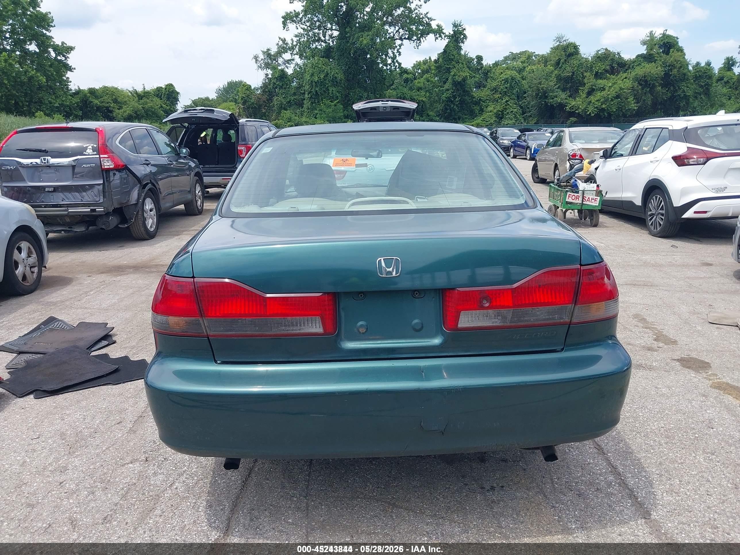 2002 Honda Accord 3.0 Ex Green vin: 1HGCG16552A022527