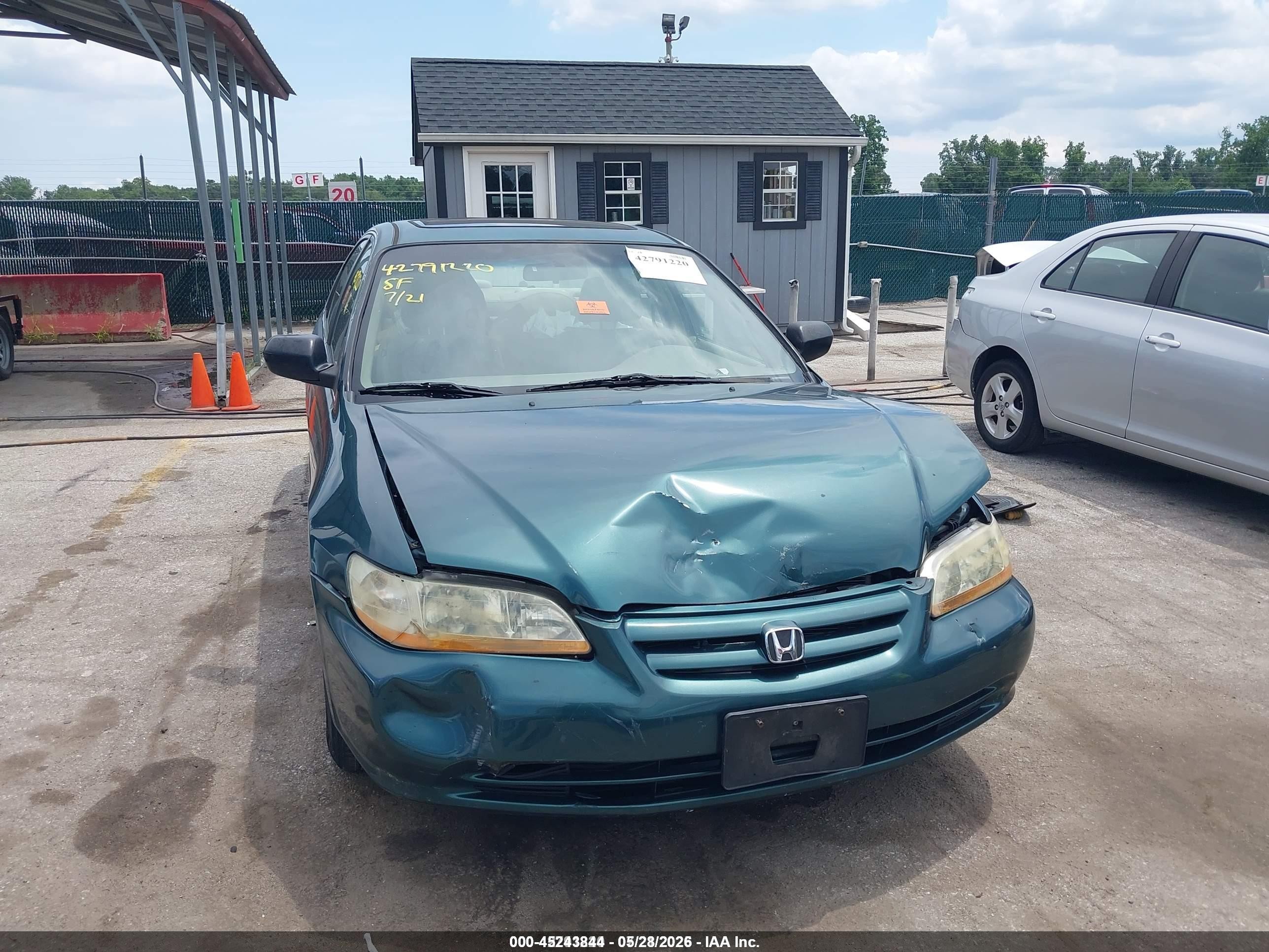 2002 Honda Accord 3.0 Ex Green vin: 1HGCG16552A022527
