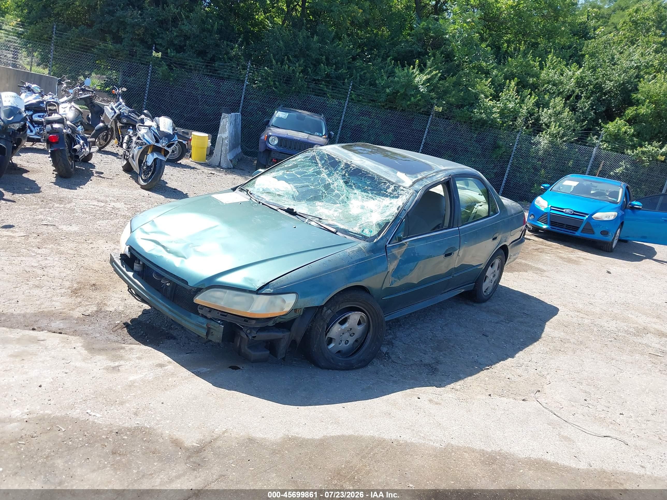 2002 Honda Accord 3.0 Ex Green vin: 1HGCG16552A057827