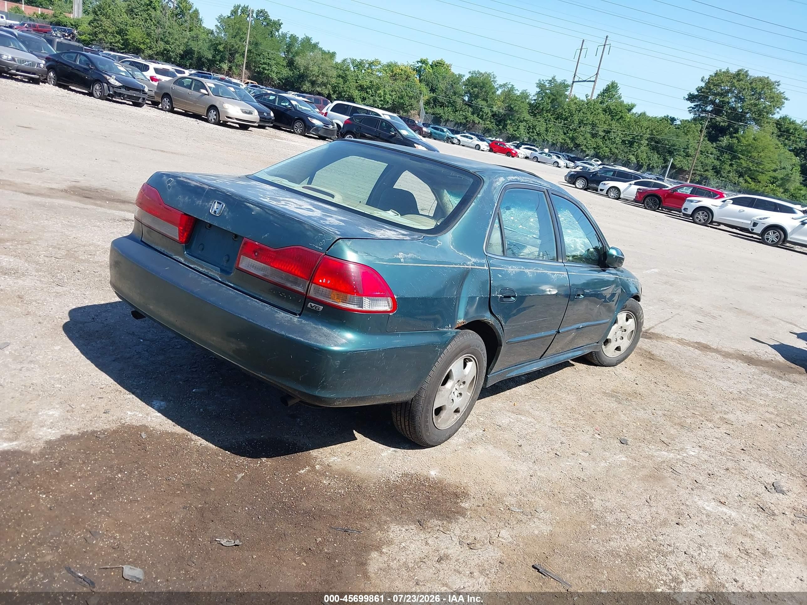 2002 Honda Accord 3.0 Ex Green vin: 1HGCG16552A057827