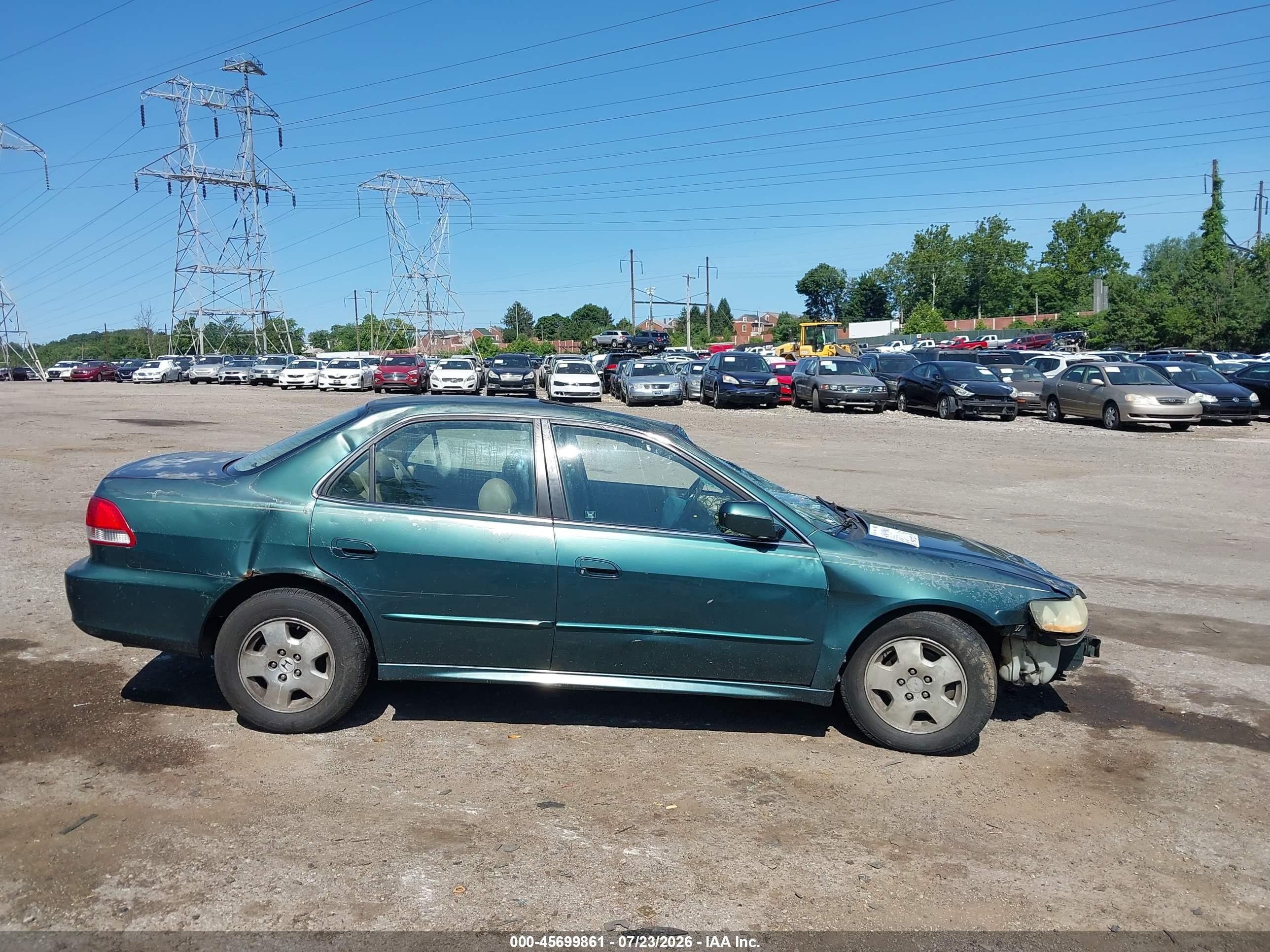 2002 Honda Accord 3.0 Ex Green vin: 1HGCG16552A057827