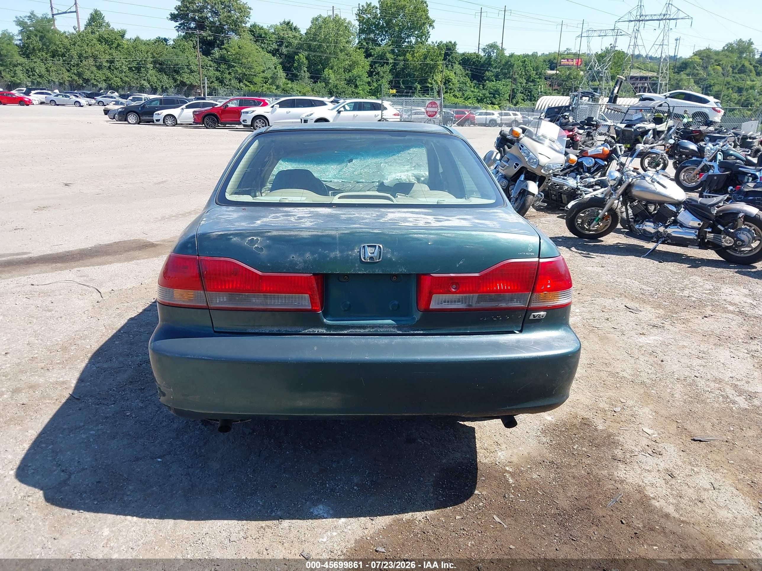 2002 Honda Accord 3.0 Ex Green vin: 1HGCG16552A057827