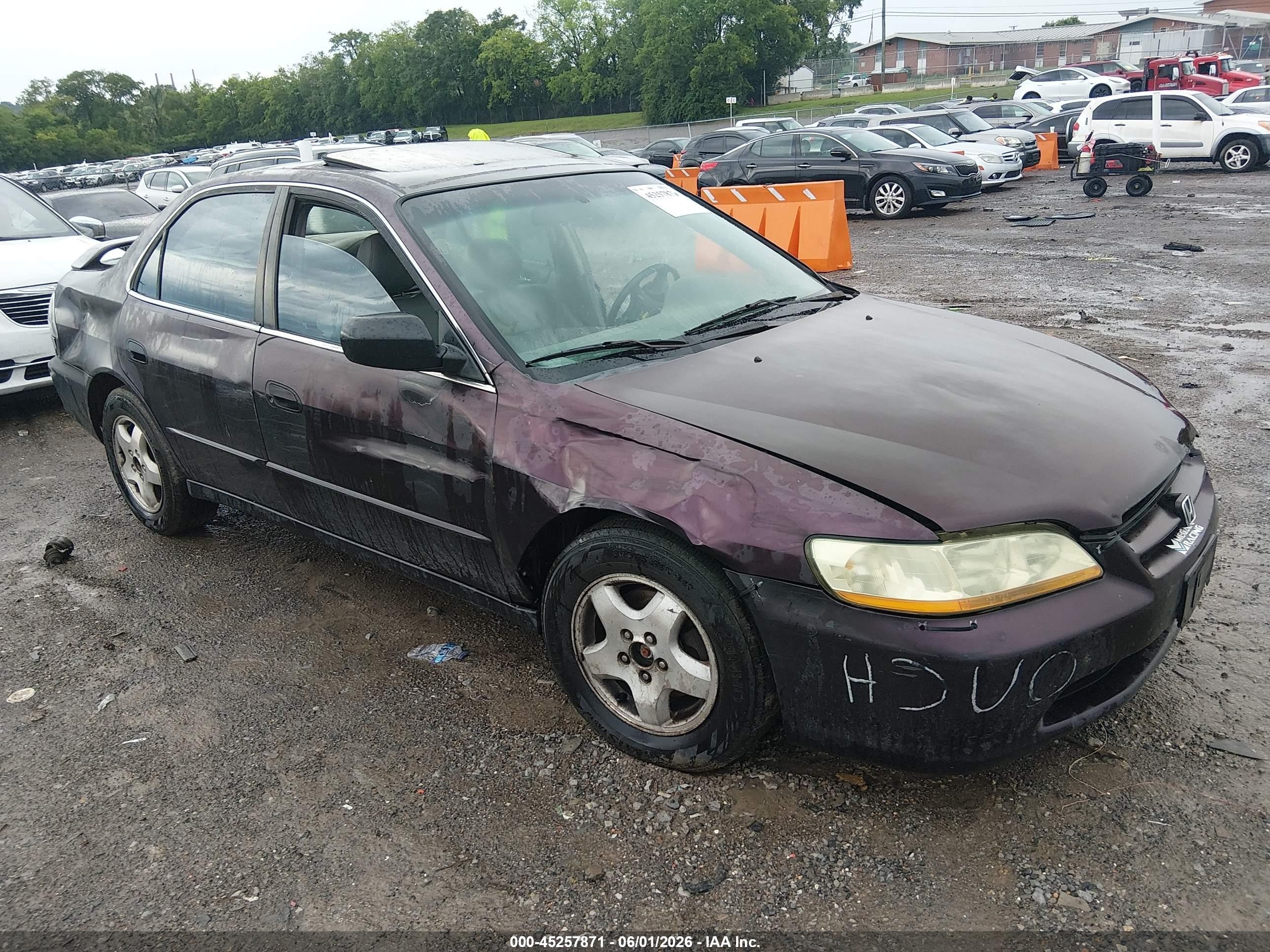 1998 Honda Accord Ex V6 Purple vin: 1HGCG1655WA010089
