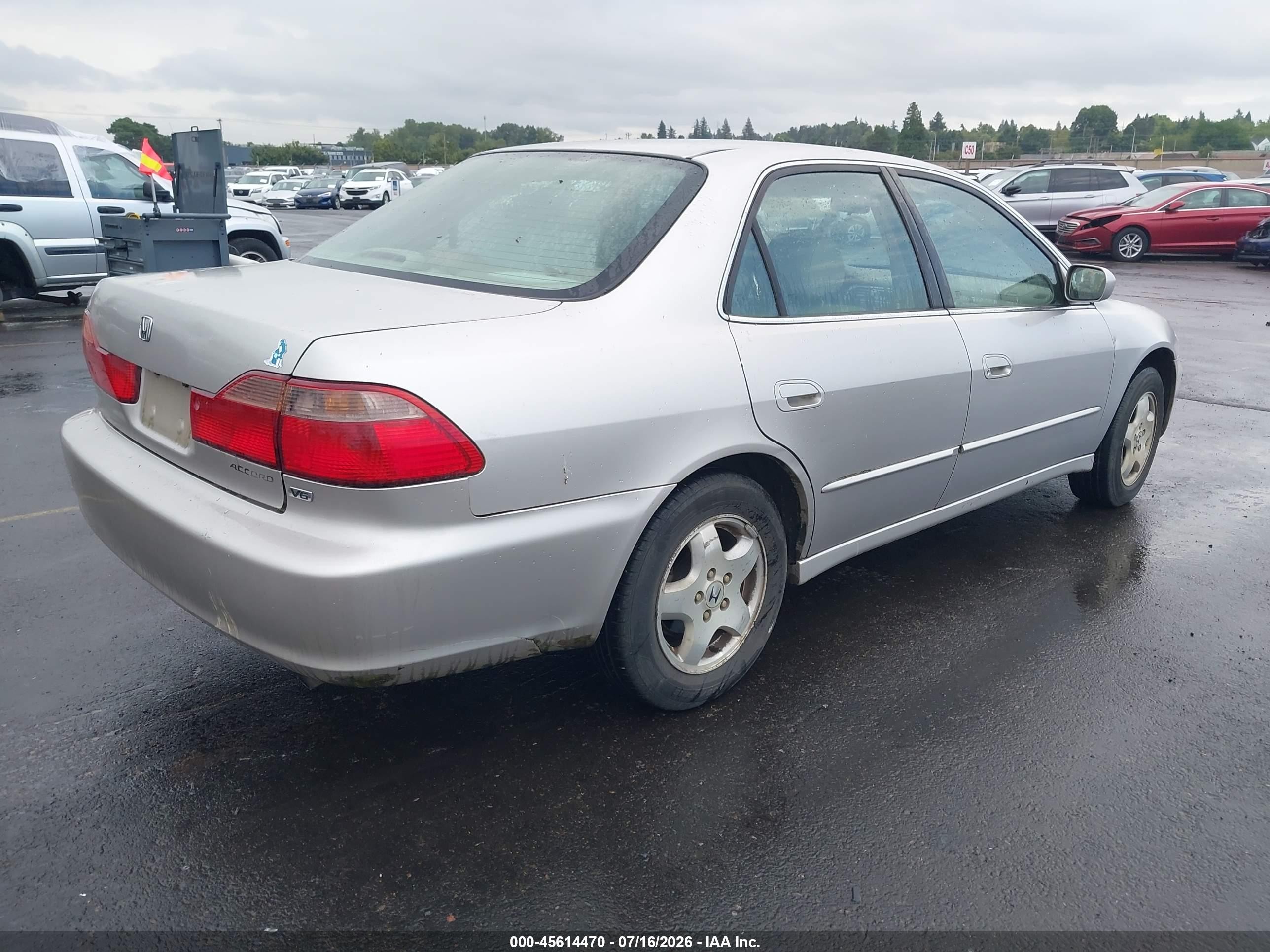 1998 Honda Accord Ex V6 Silver vin: 1HGCG1655WA062936