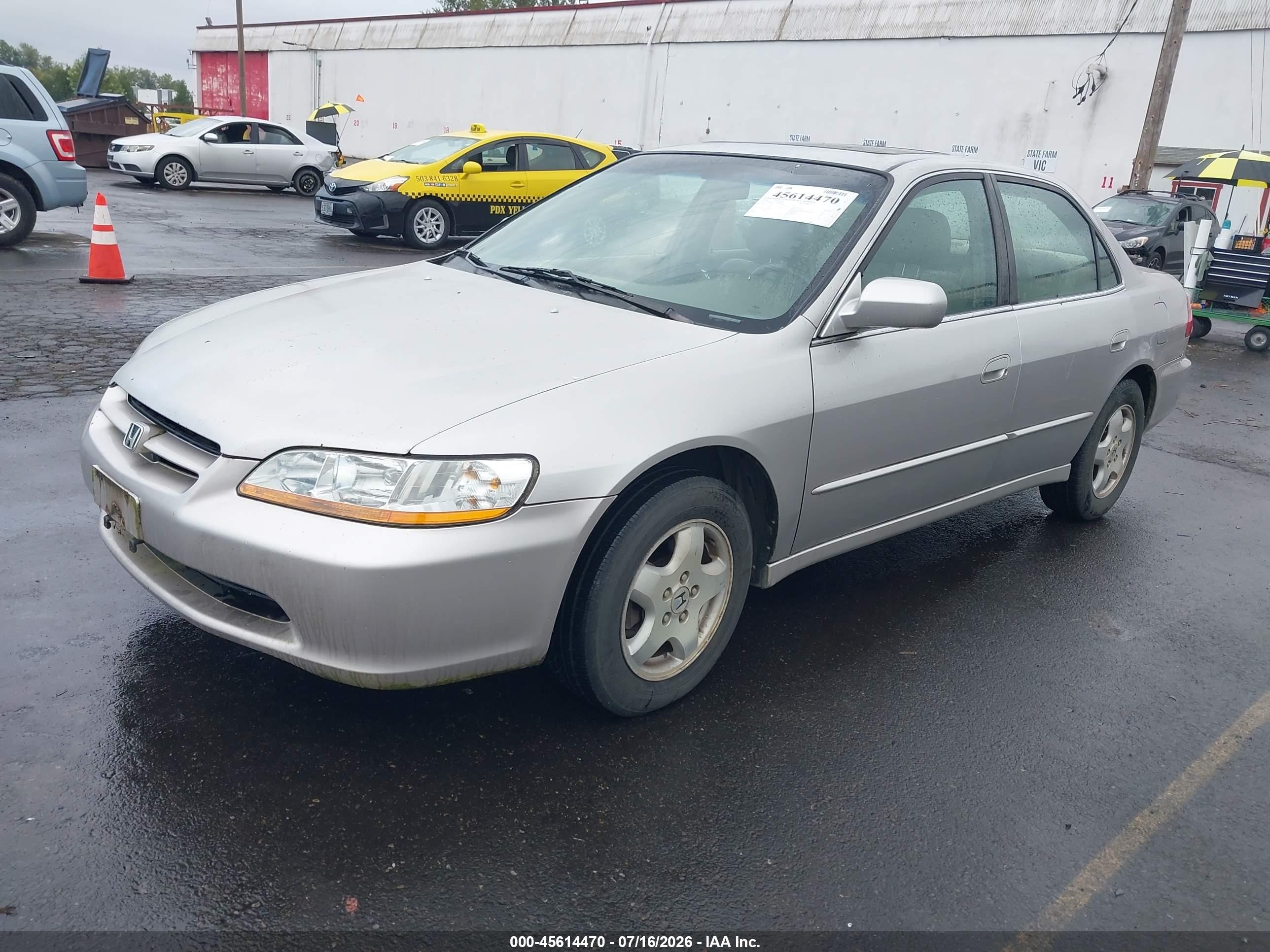 1998 Honda Accord Ex V6 Silver vin: 1HGCG1655WA062936