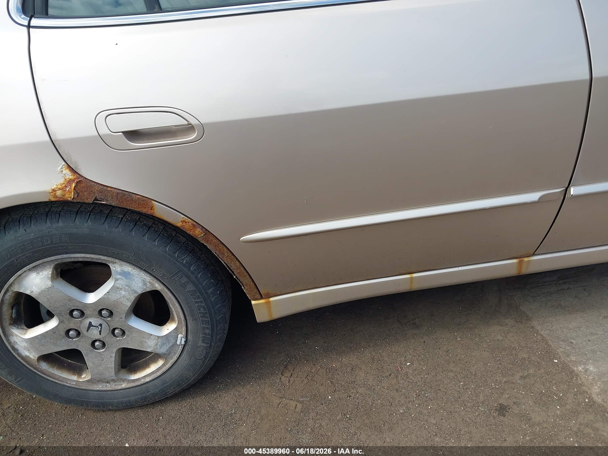 2000 Honda Accord 3.0 Ex Champagne vin: 1HGCG1655YA034301