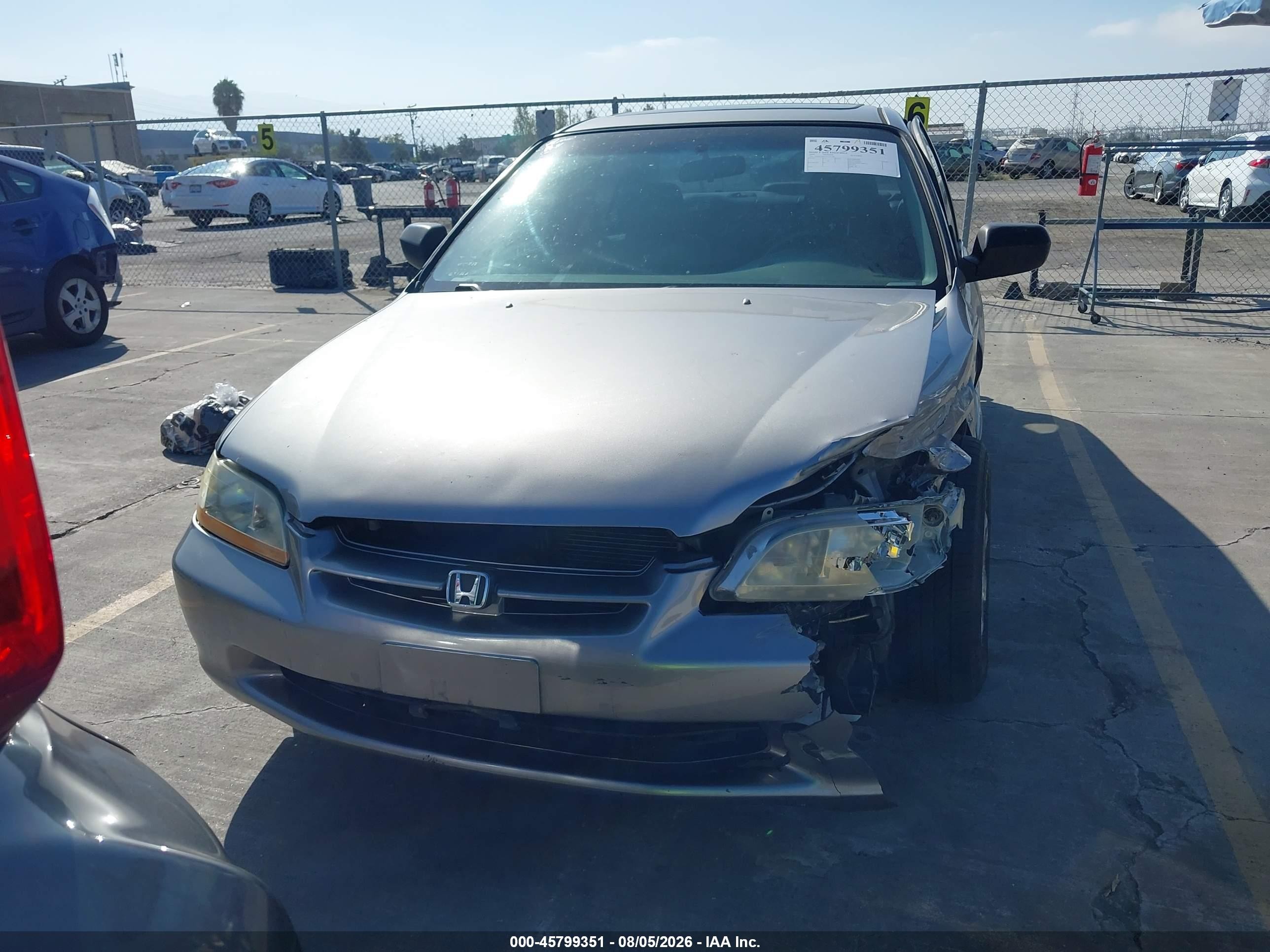 2000 Honda Accord 3.0 Ex Gray vin: 1HGCG1655YA101706