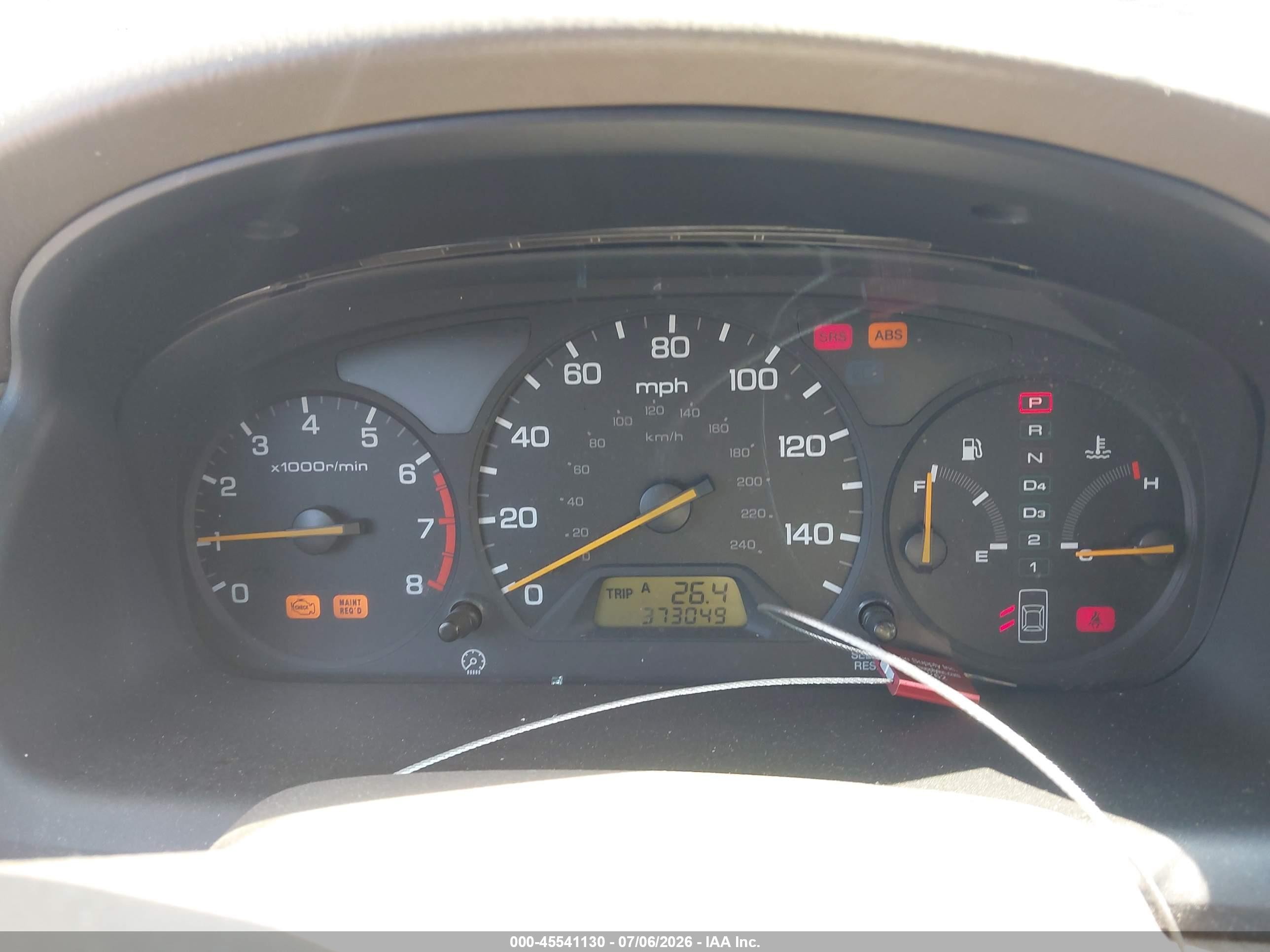 2001 Honda Accord 3.0 Ex Red vin: 1HGCG16561A005038